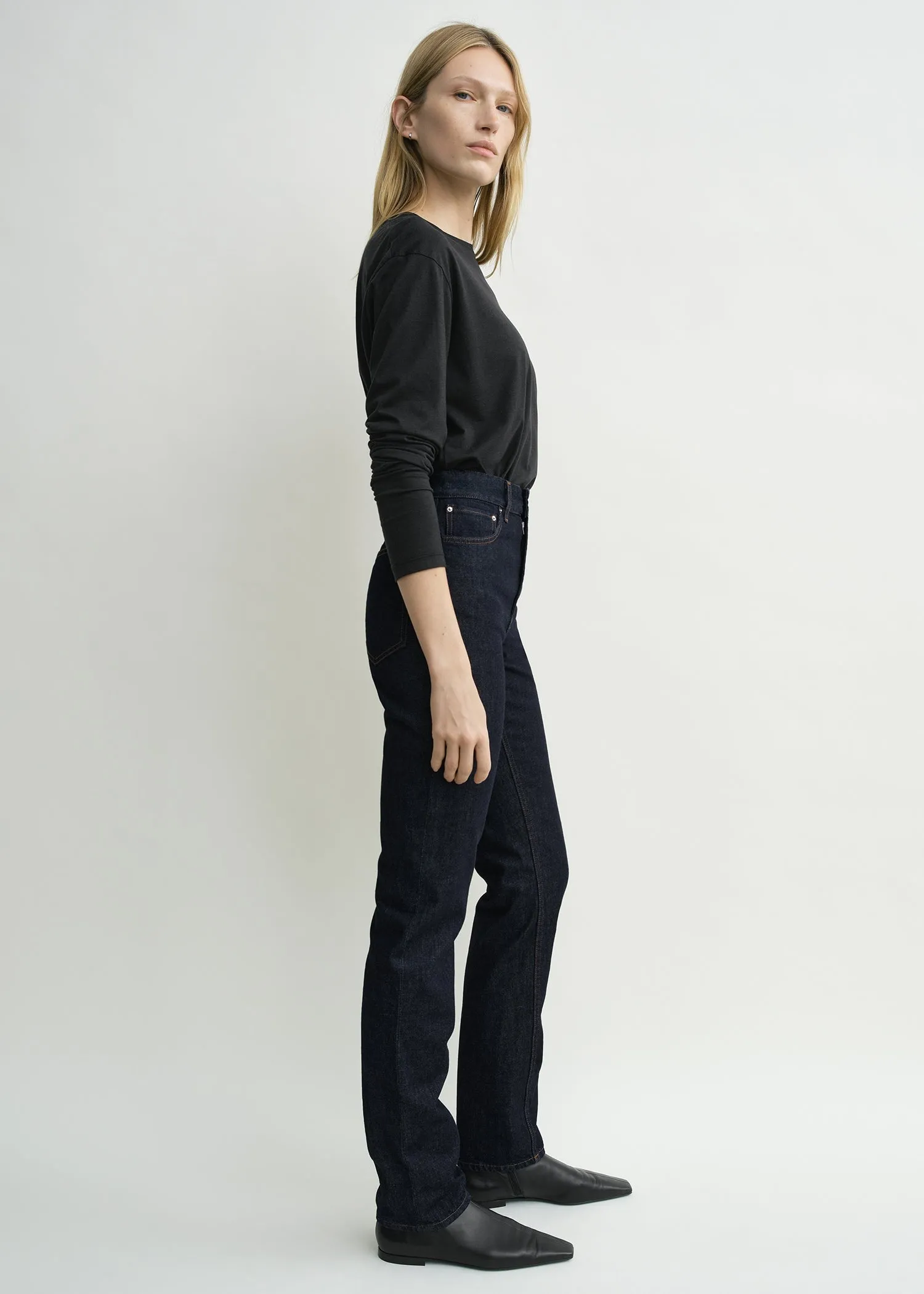 High slim denim rinsed blue sold by Toteme product image thumbnail 2