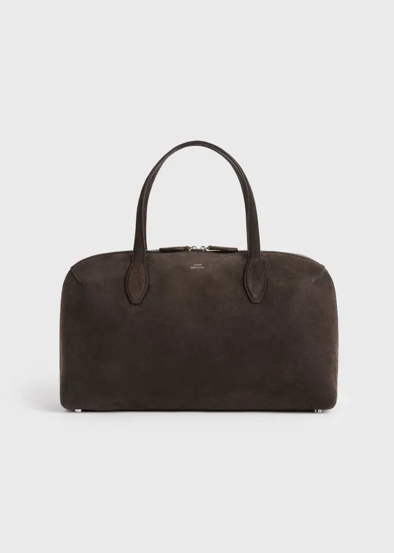 Medium suede day tote brown sold by Toteme