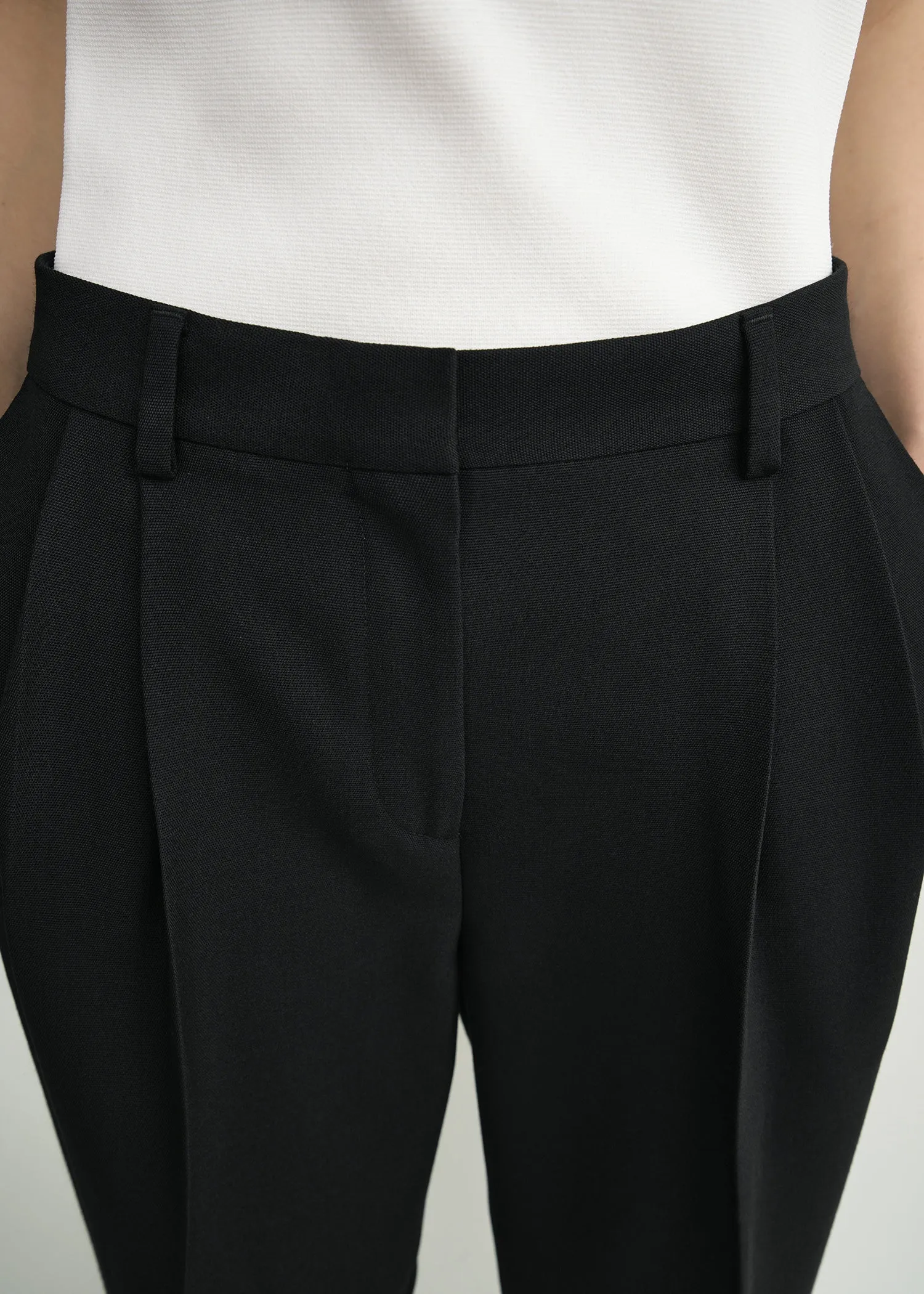 Double-pleat tailored trousers black sold by Toteme product image thumbnail 5