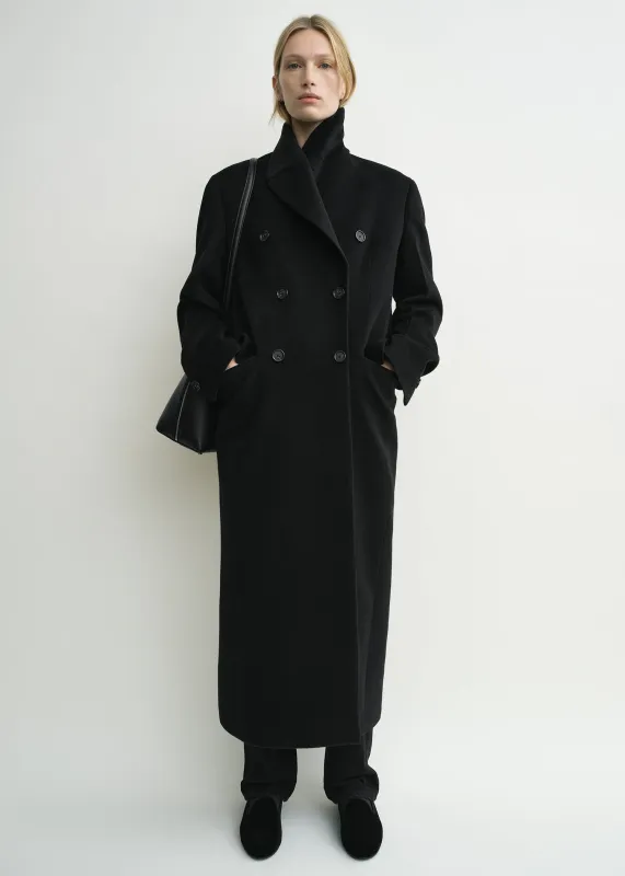Broad coat black sold by Toteme