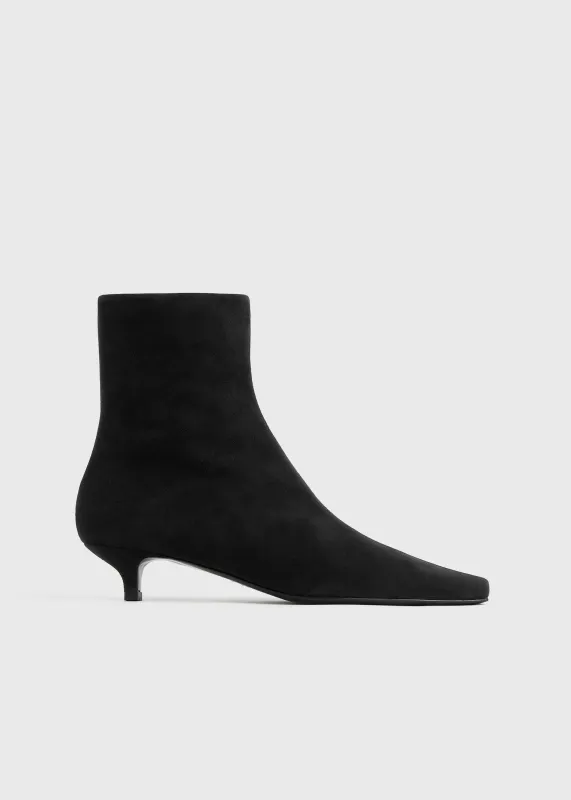 Slim suede ankle boots black sold by Toteme