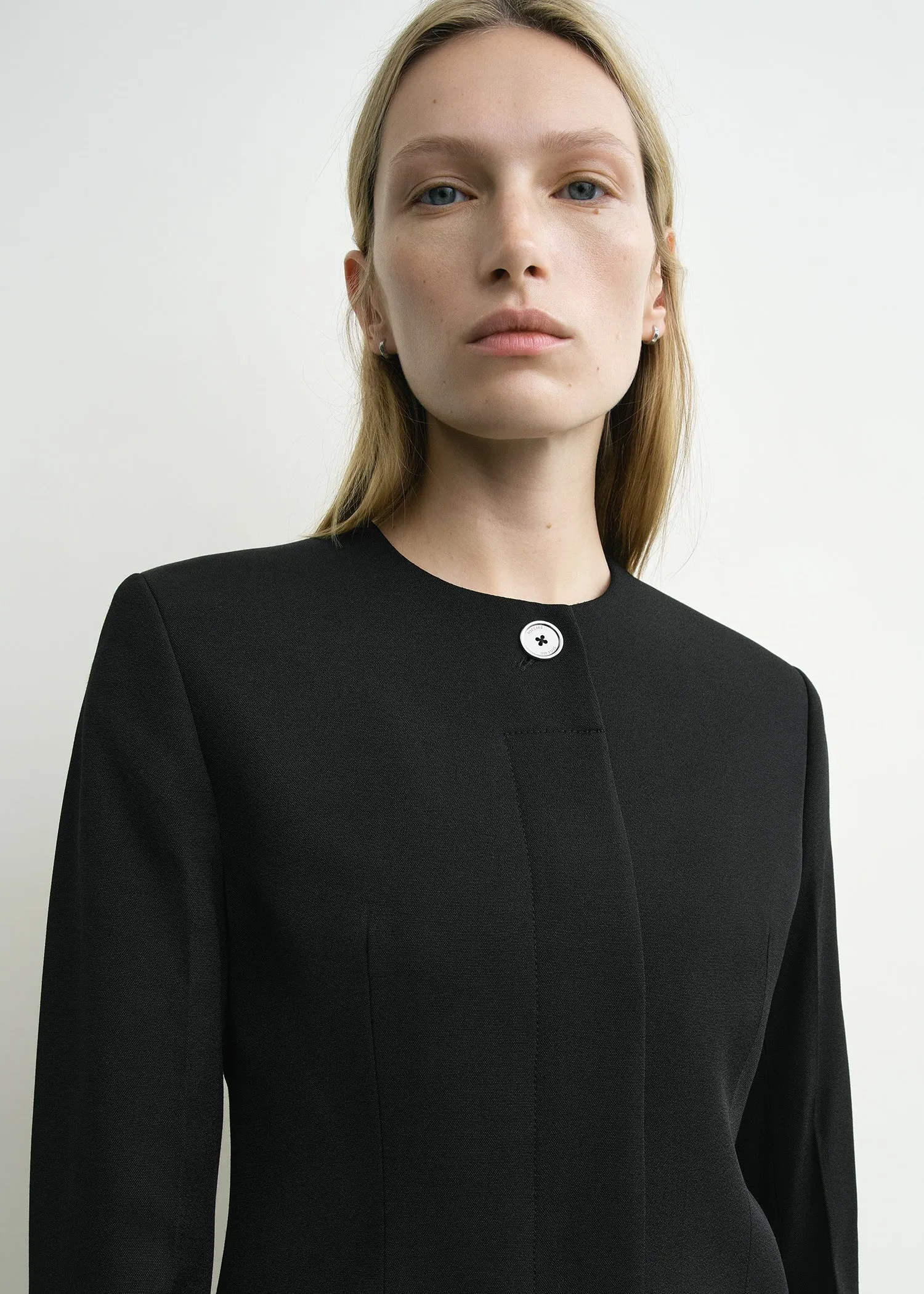 Collarless evening jacket black sold by Toteme product image thumbnail 5