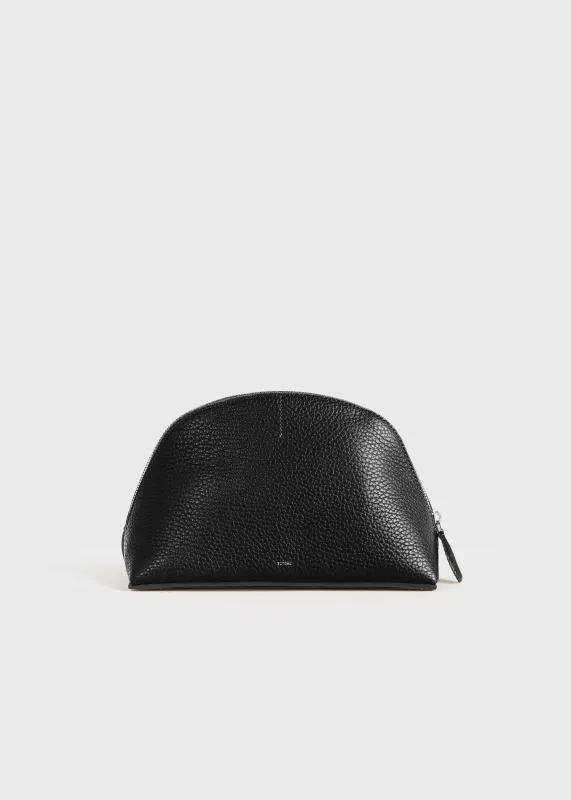 Small grained-leather day pouch black sold by Toteme