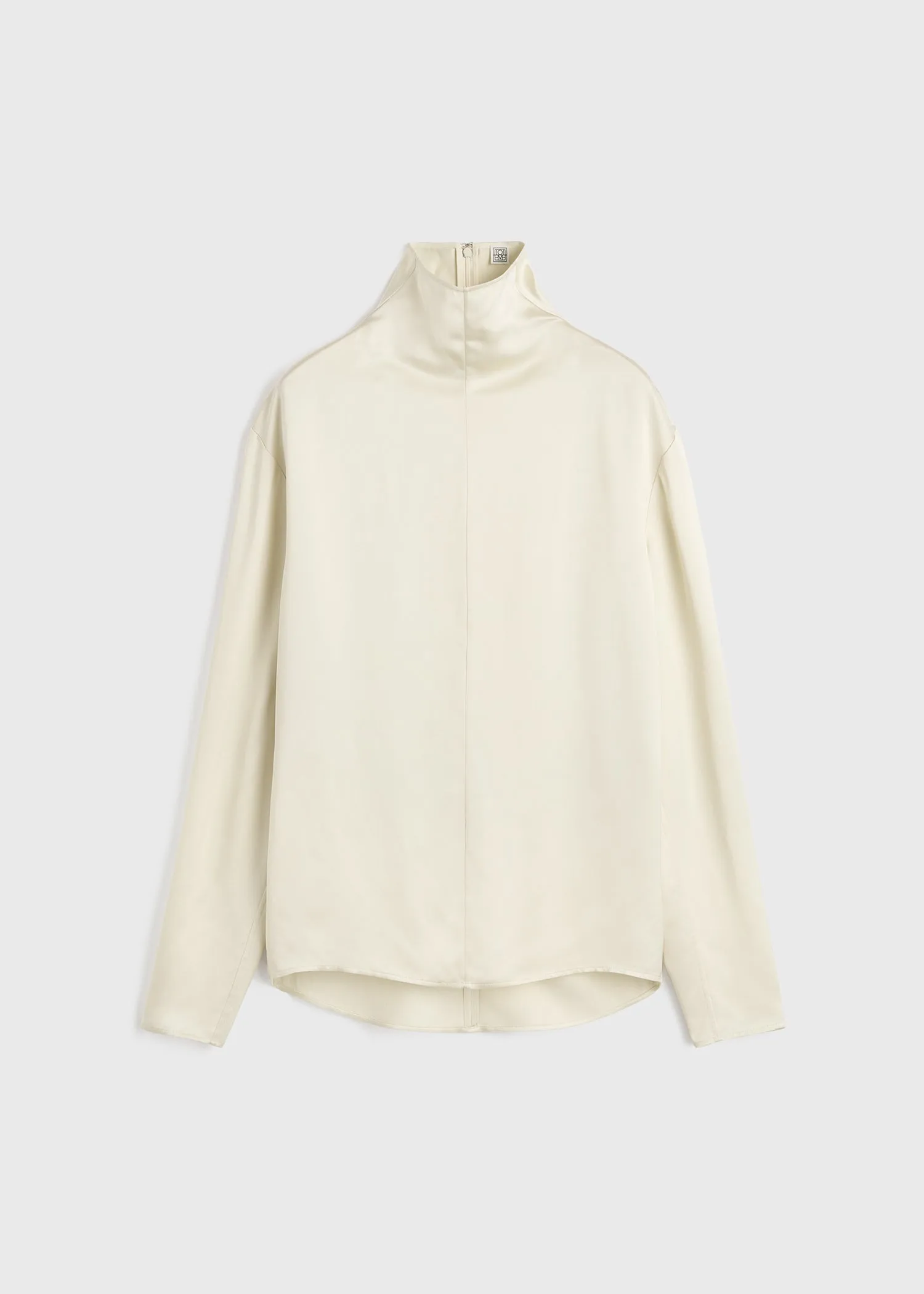 Slouch-neck blouse ecru sold by Toteme product image thumbnail 5