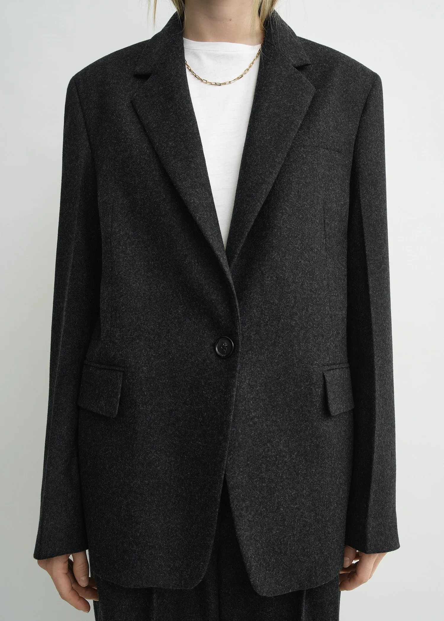 Tailored blazer charcoal sold by Toteme product image thumbnail 5
