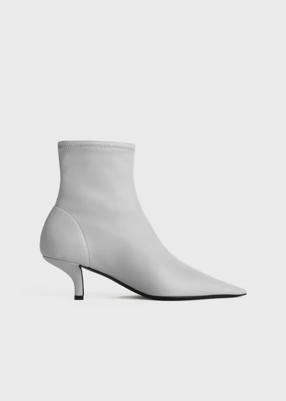 Nappa heeled sock boots light grey sold by Toteme