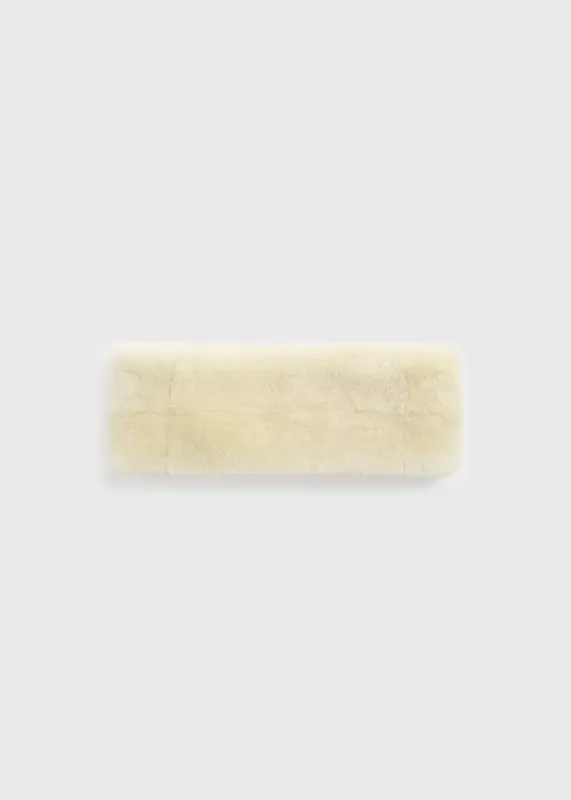 Shearling headband ecru made by Toteme