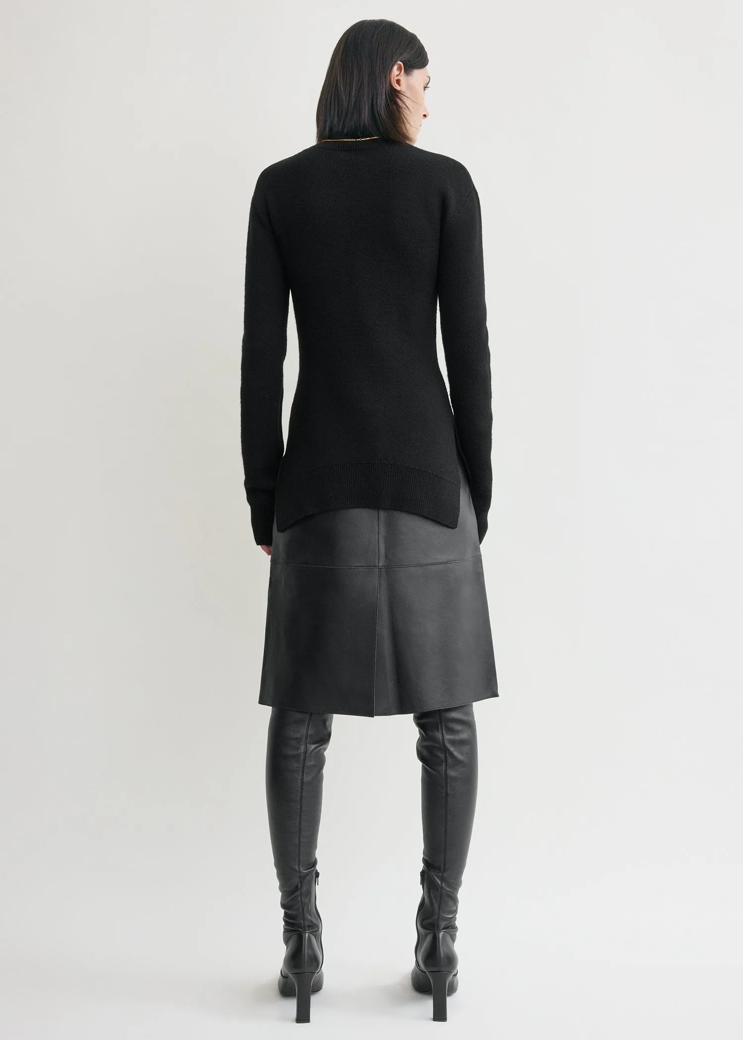 High-neck double knit black sold by Toteme product image thumbnail 3