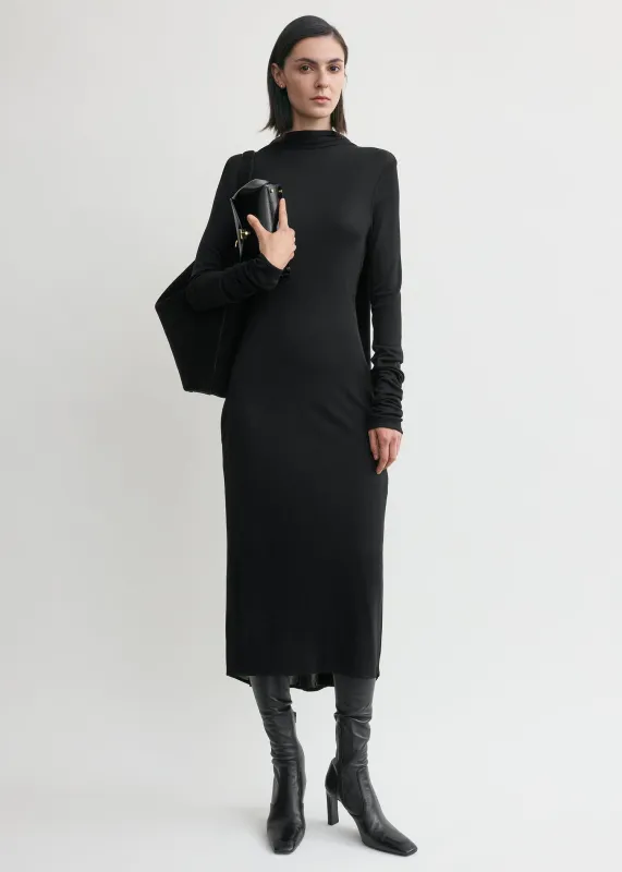 Cocoon cape dress black sold by Toteme