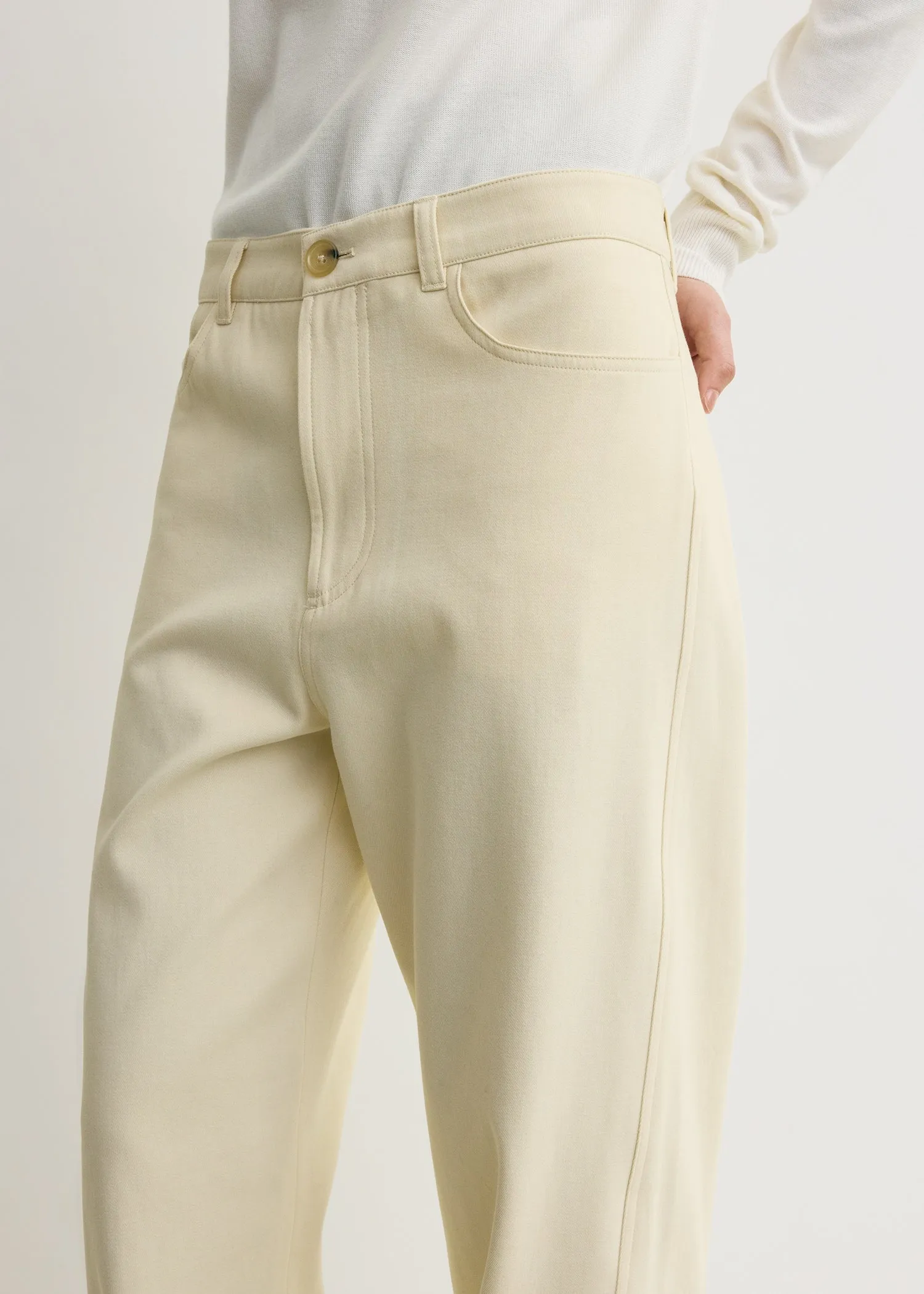 Relaxed twisted trousers sand sold by Toteme product image thumbnail 4