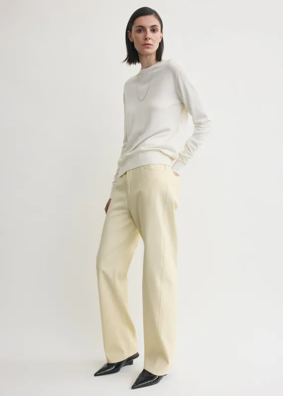 Relaxed twisted trousers sand made by Toteme