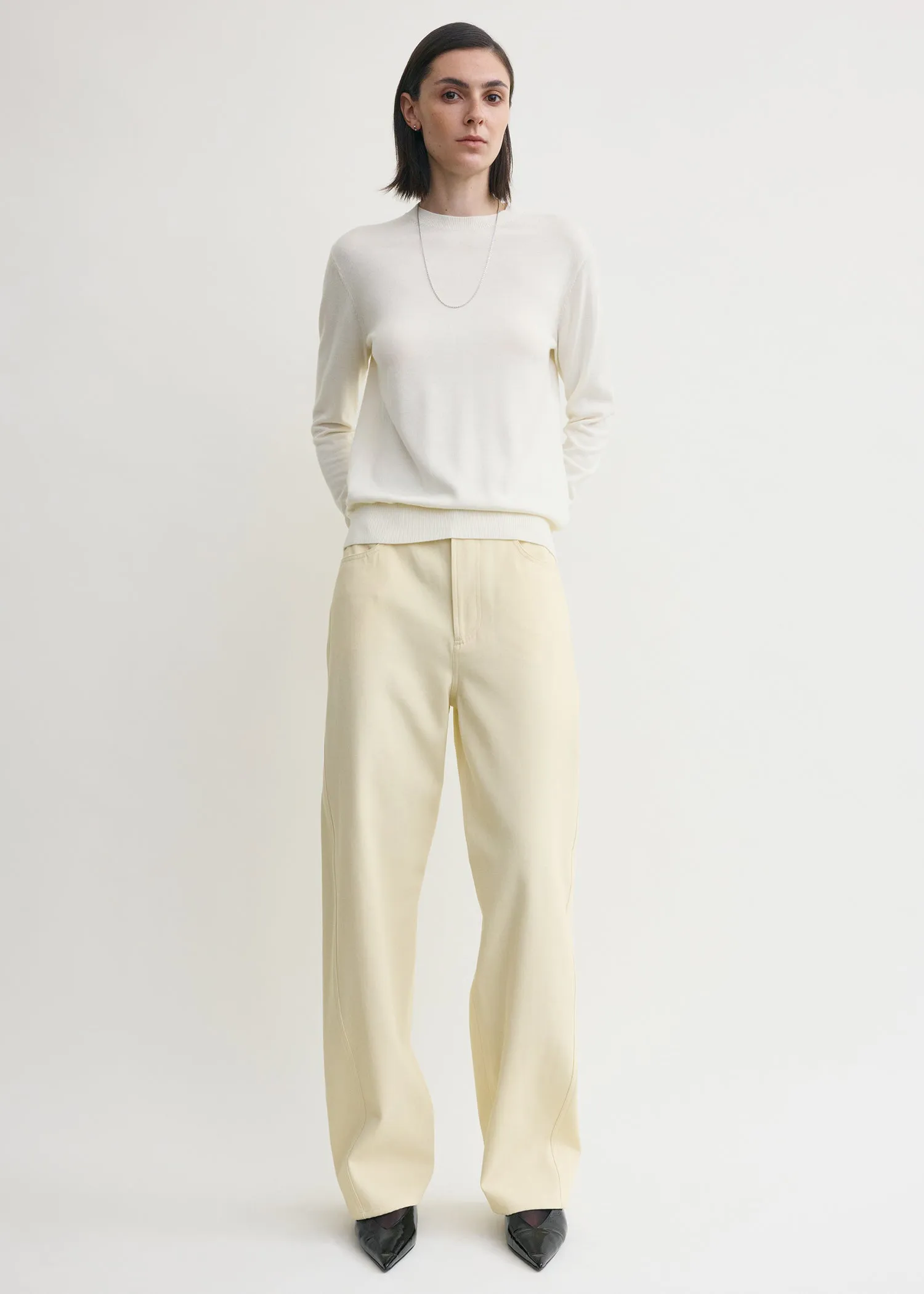 Relaxed twisted trousers sand sold by Toteme product image thumbnail 2