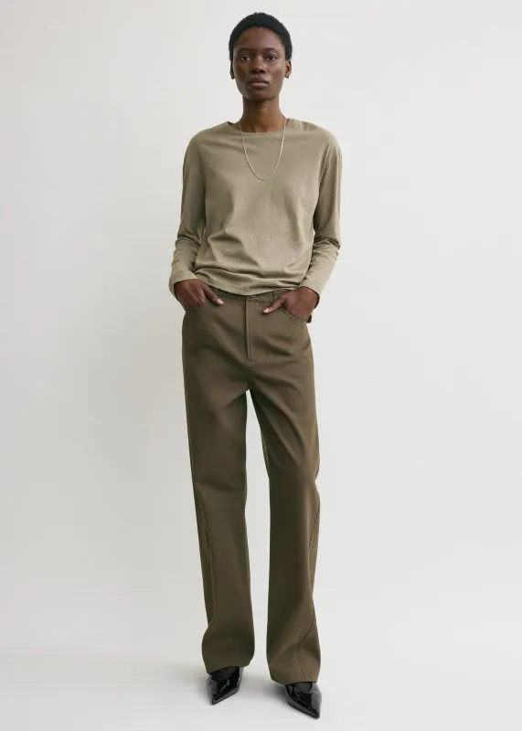 Relaxed twisted trousers pepper sold by Toteme