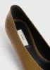 Sharp croco-embossed kitten pumps biscuit sold by Toteme