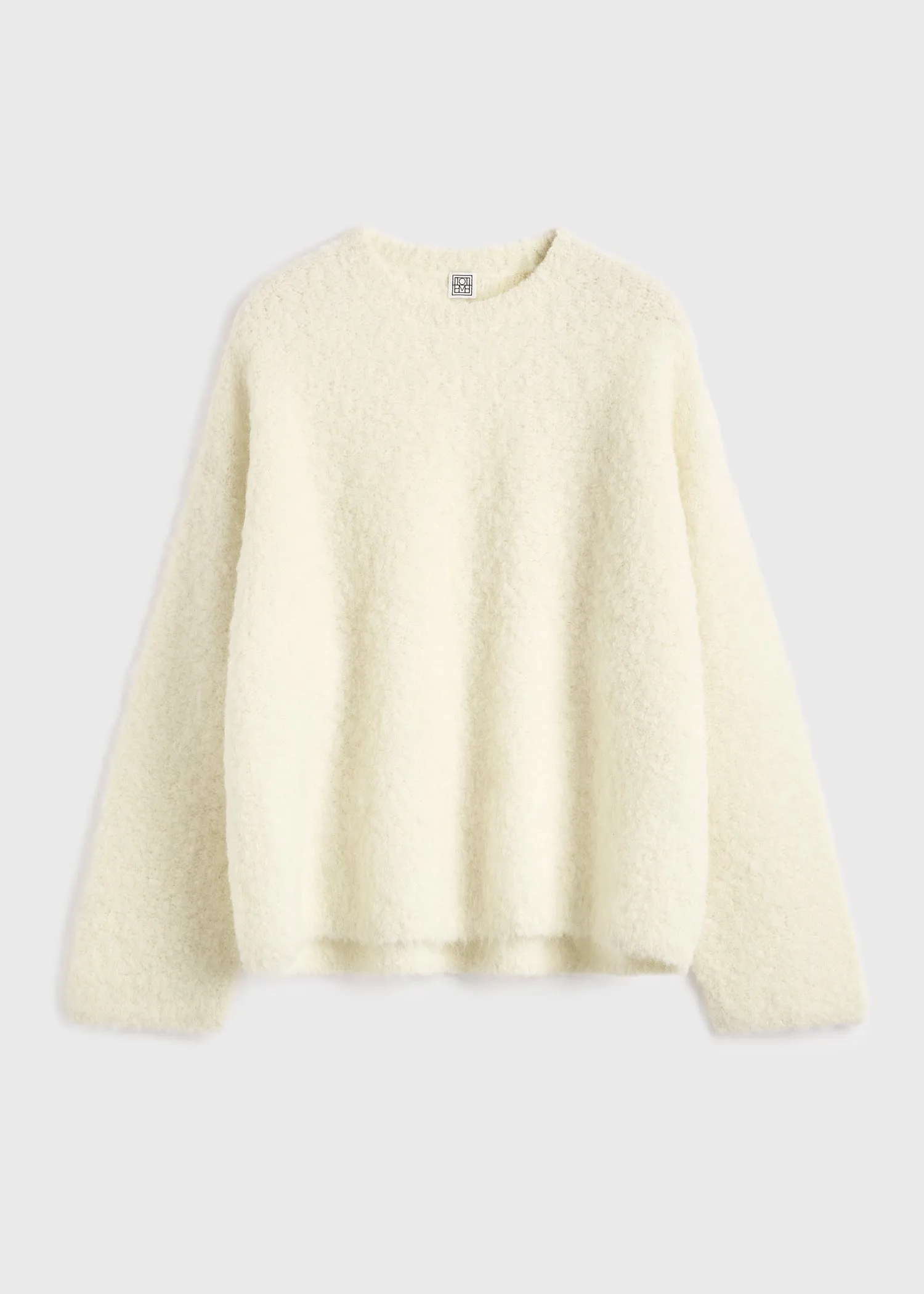 Boxy bouclé knit milk sold by Toteme product image thumbnail 5
