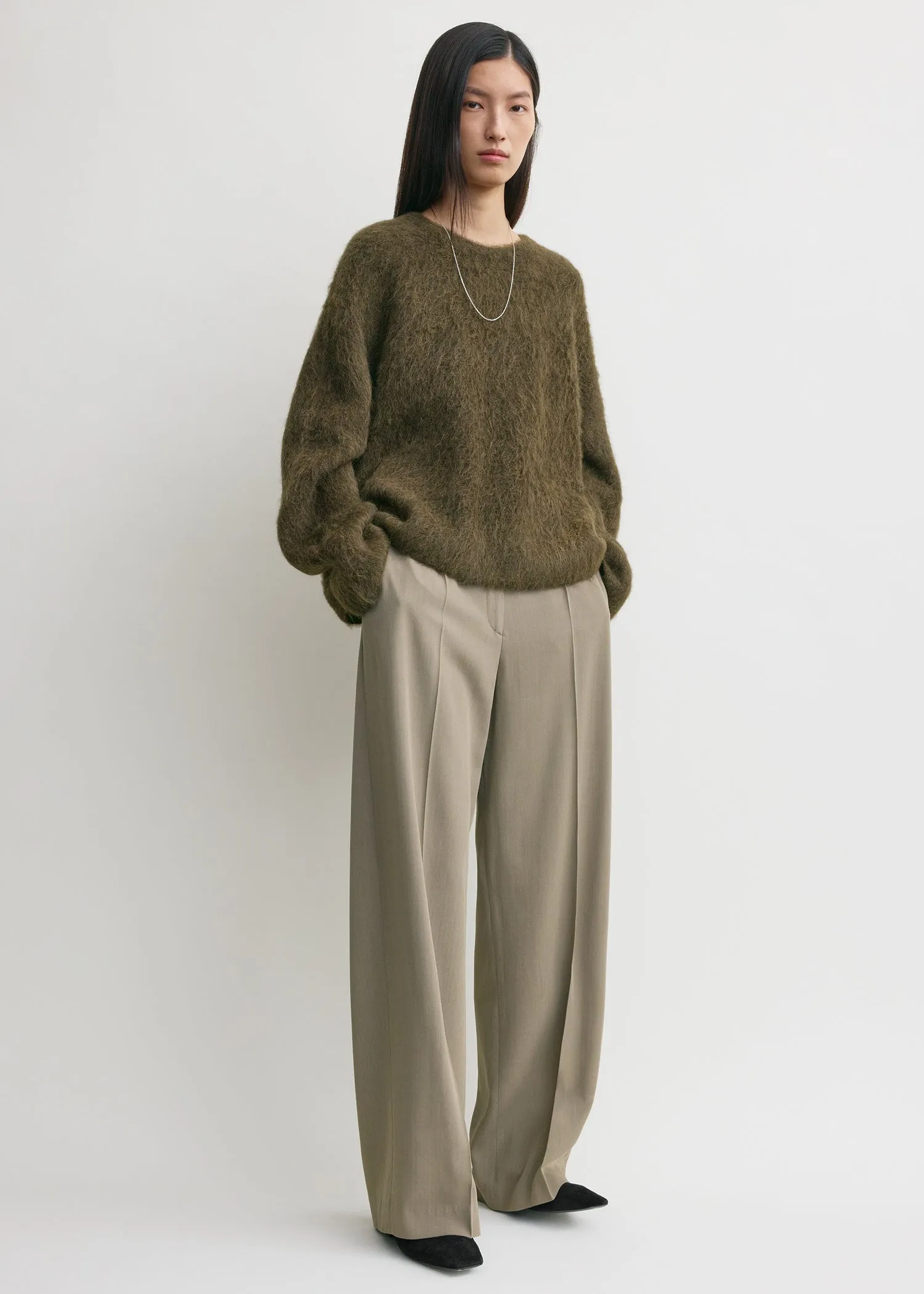 Boxy alpaca knit pepper sold by Toteme