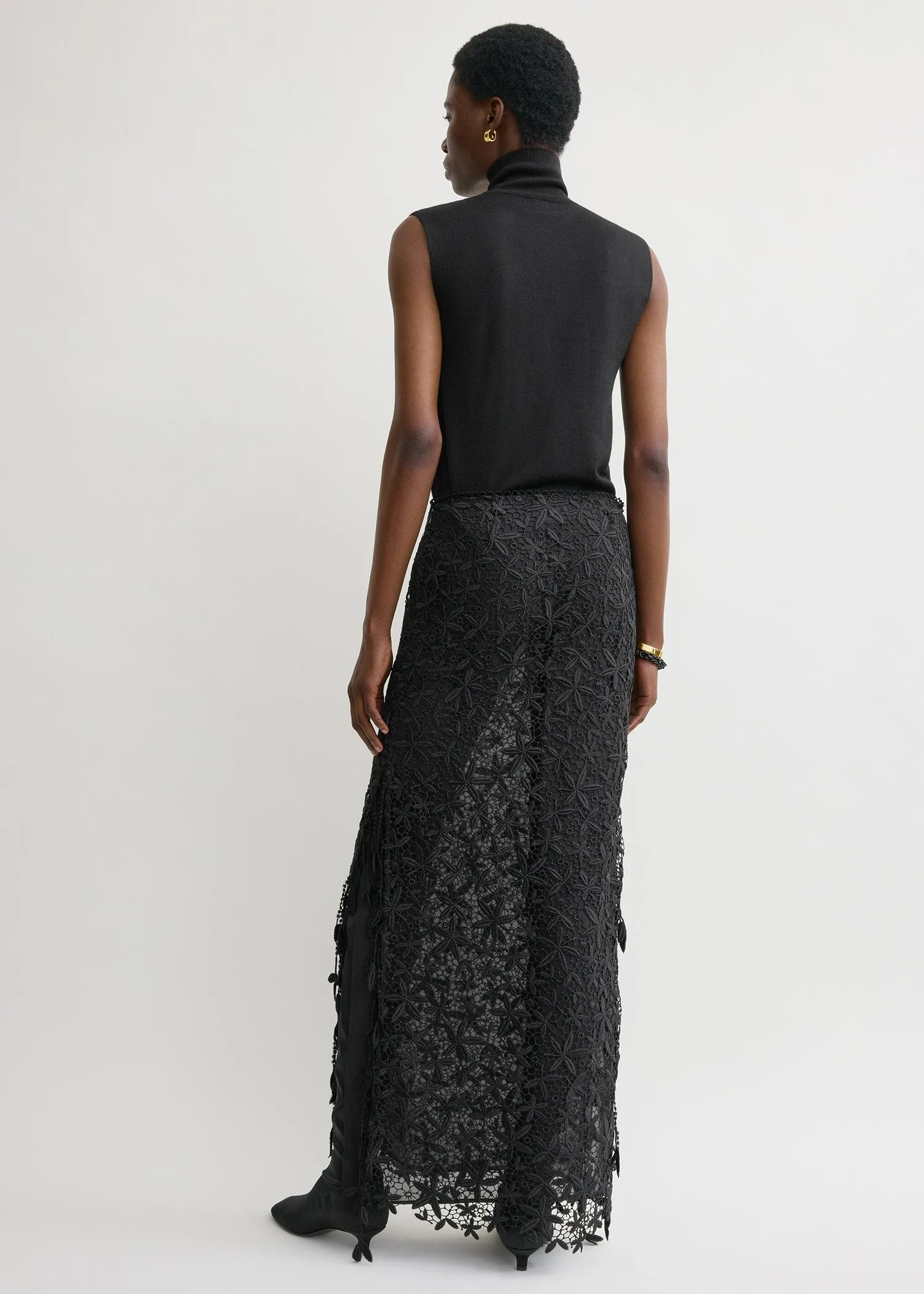 Guipure lace skirt black sold by Toteme product image thumbnail 3