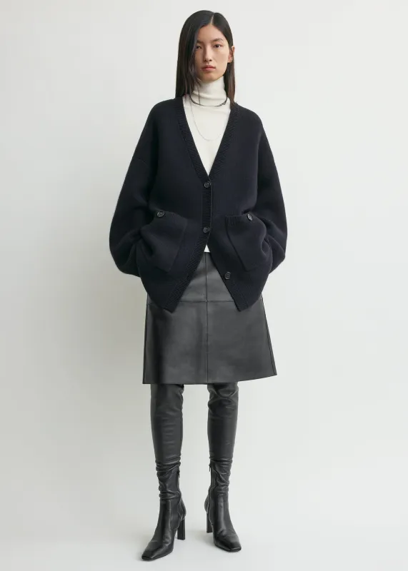 Longline cardigan navy sold by Toteme