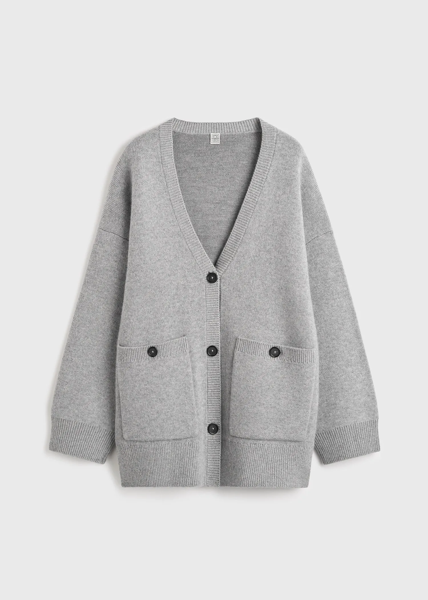 Longline cardigan pale grey sold by Toteme product image thumbnail 5