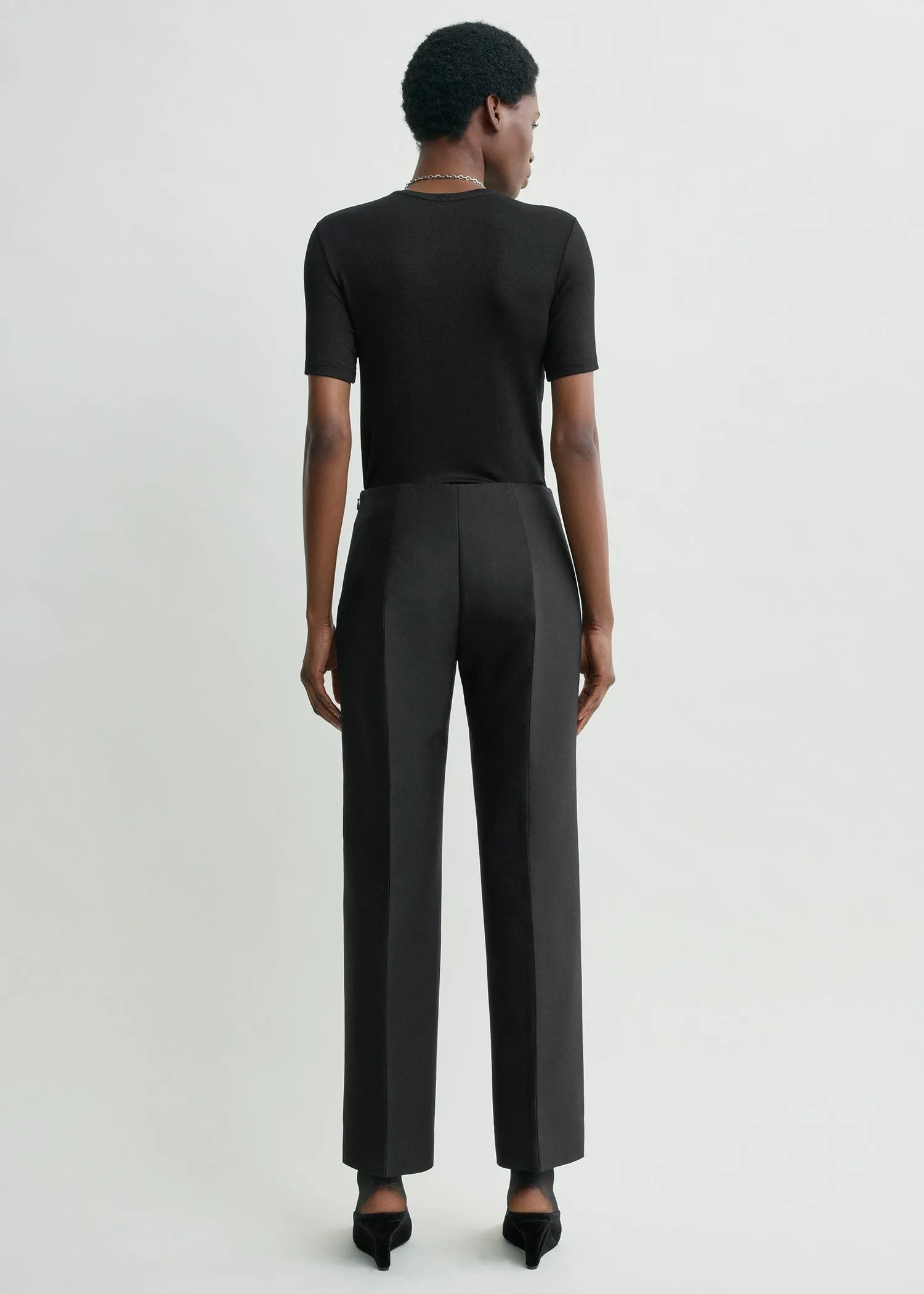 Slim evening trousers black sold by Toteme product image thumbnail 3