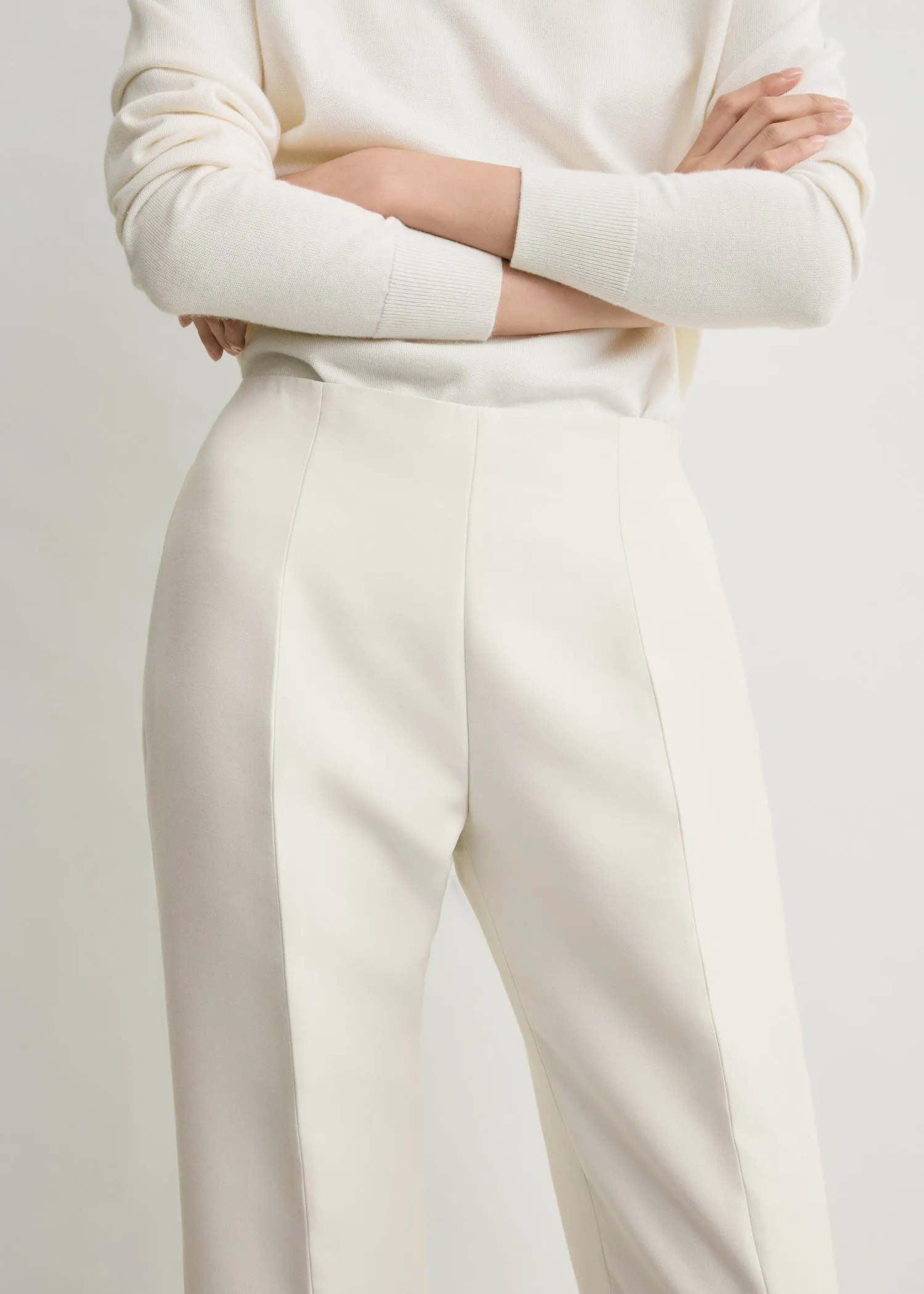 Slim evening trousers ecru sold by Toteme product image thumbnail 4