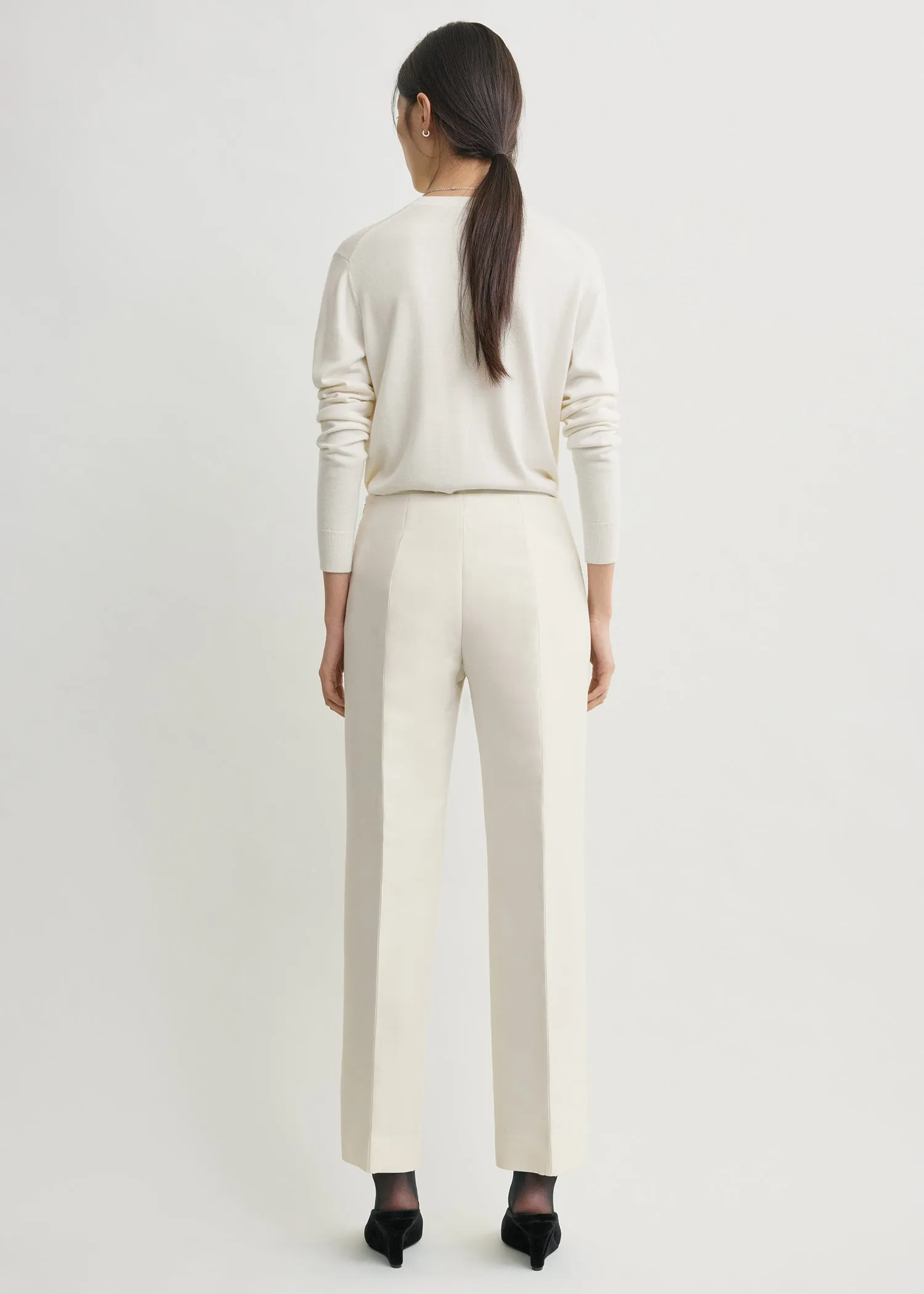 Slim evening trousers ecru sold by Toteme product image thumbnail 3