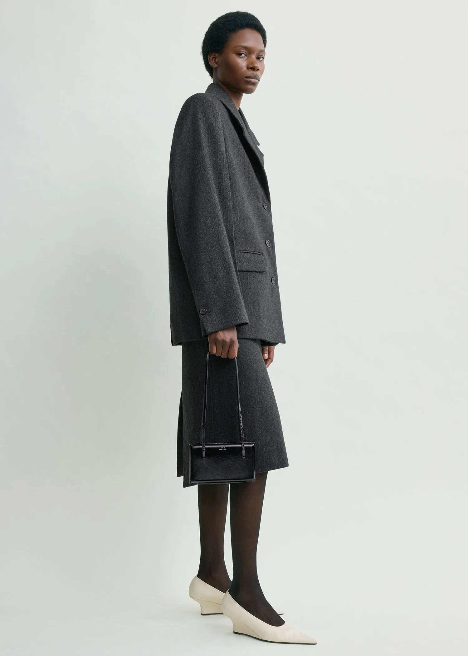 Twill suit jacket charcoal sold by Toteme product image thumbnail 2