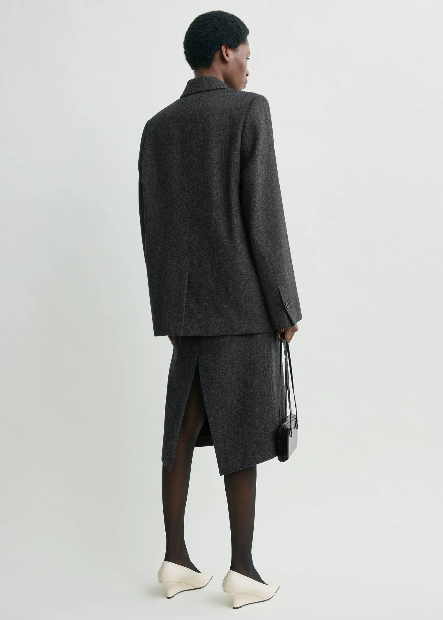 Twill suit jacket charcoal sold by Toteme product image thumbnail 3