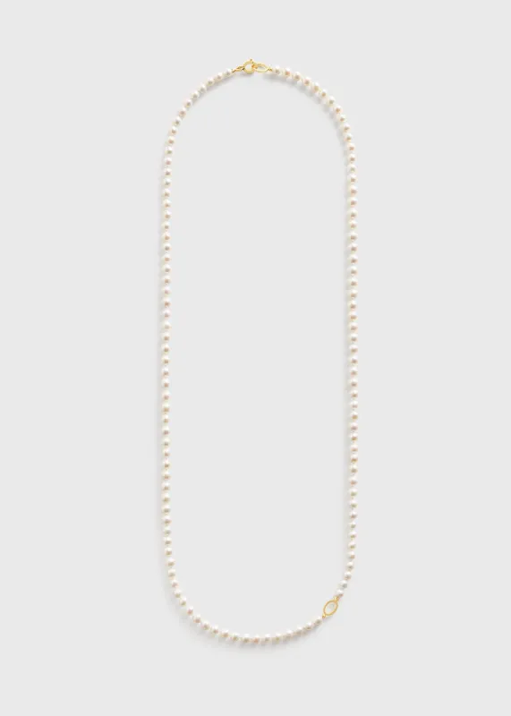 Infinity pearl necklace white sold by Toteme