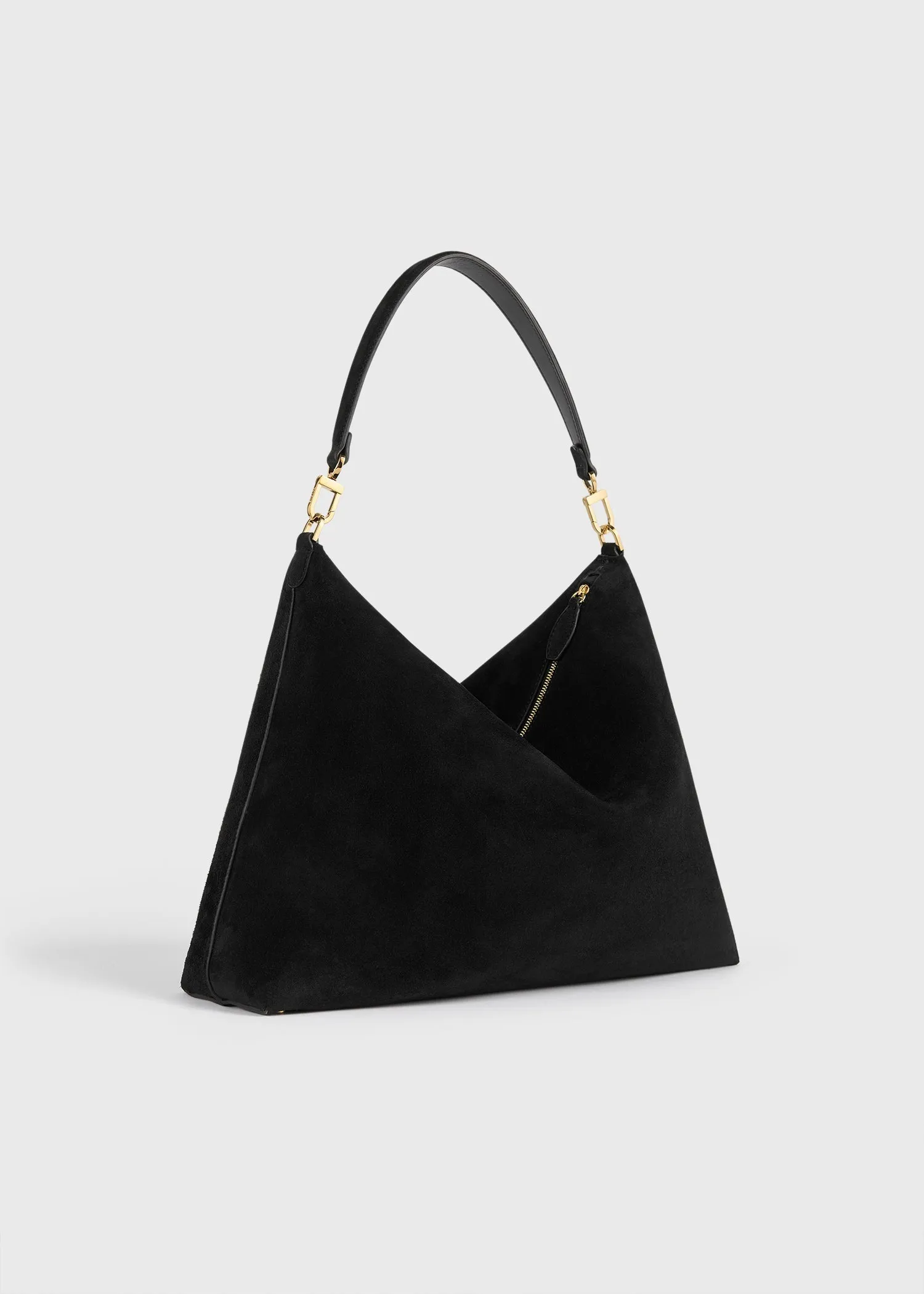 Medium Bevel suede bag black sold by Toteme product image thumbnail 4
