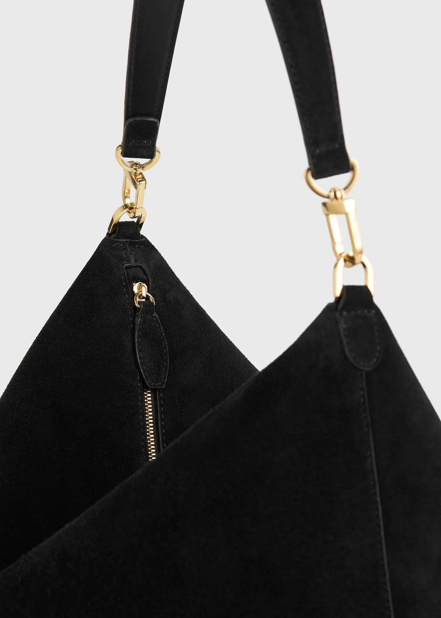 Medium Bevel suede bag black sold by Toteme product image thumbnail 5