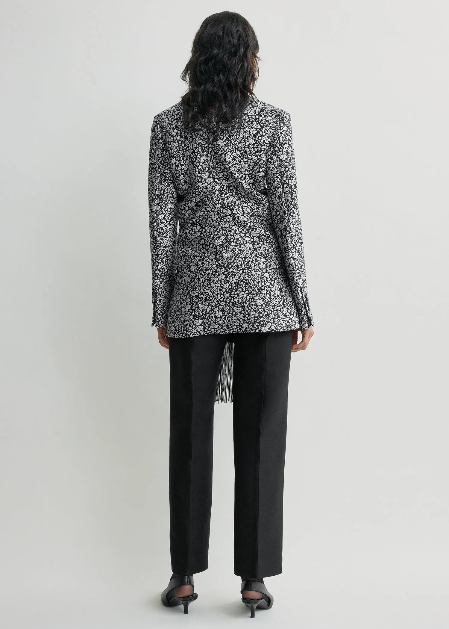 Floral slouch blazer white/black sold by Toteme product image thumbnail 3