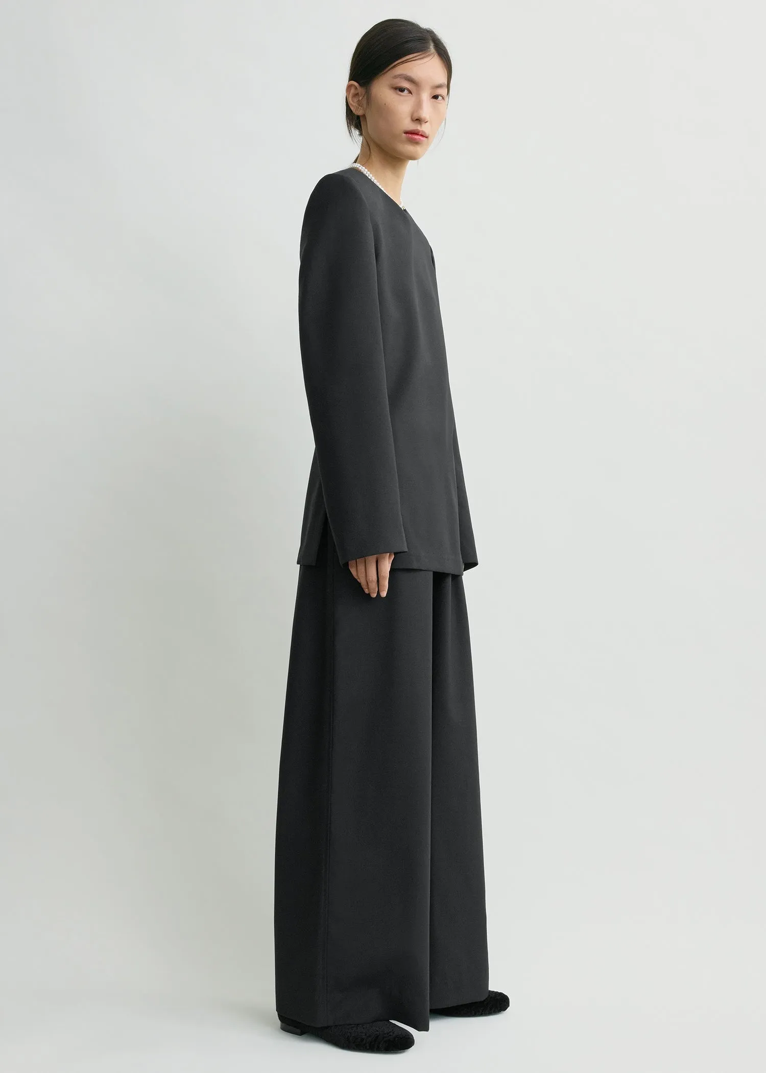 Tailored dinner blouse black sold by Toteme product image thumbnail 2