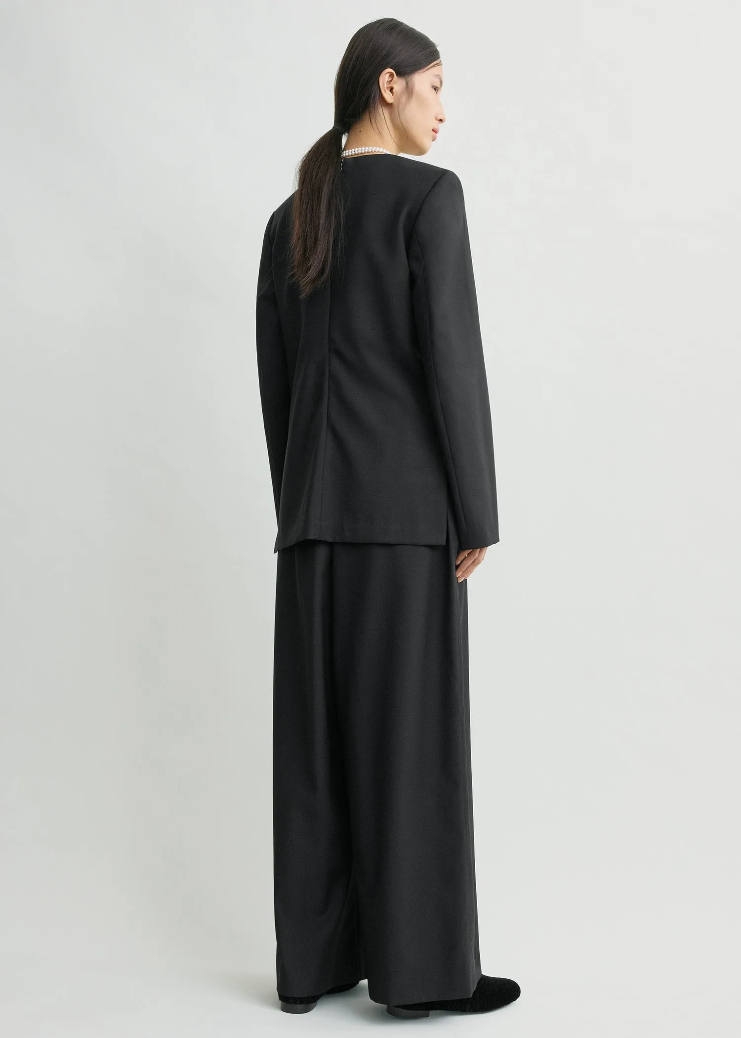 Tailored dinner blouse black sold by Toteme product image thumbnail 3