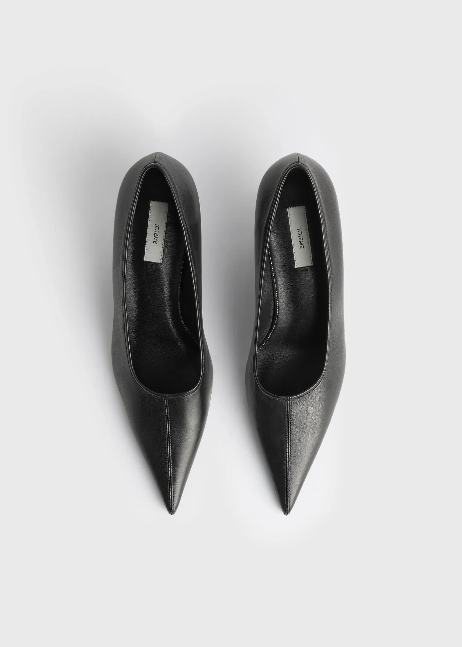 Sharp nappa wedge pumps black sold by Toteme product image thumbnail 4