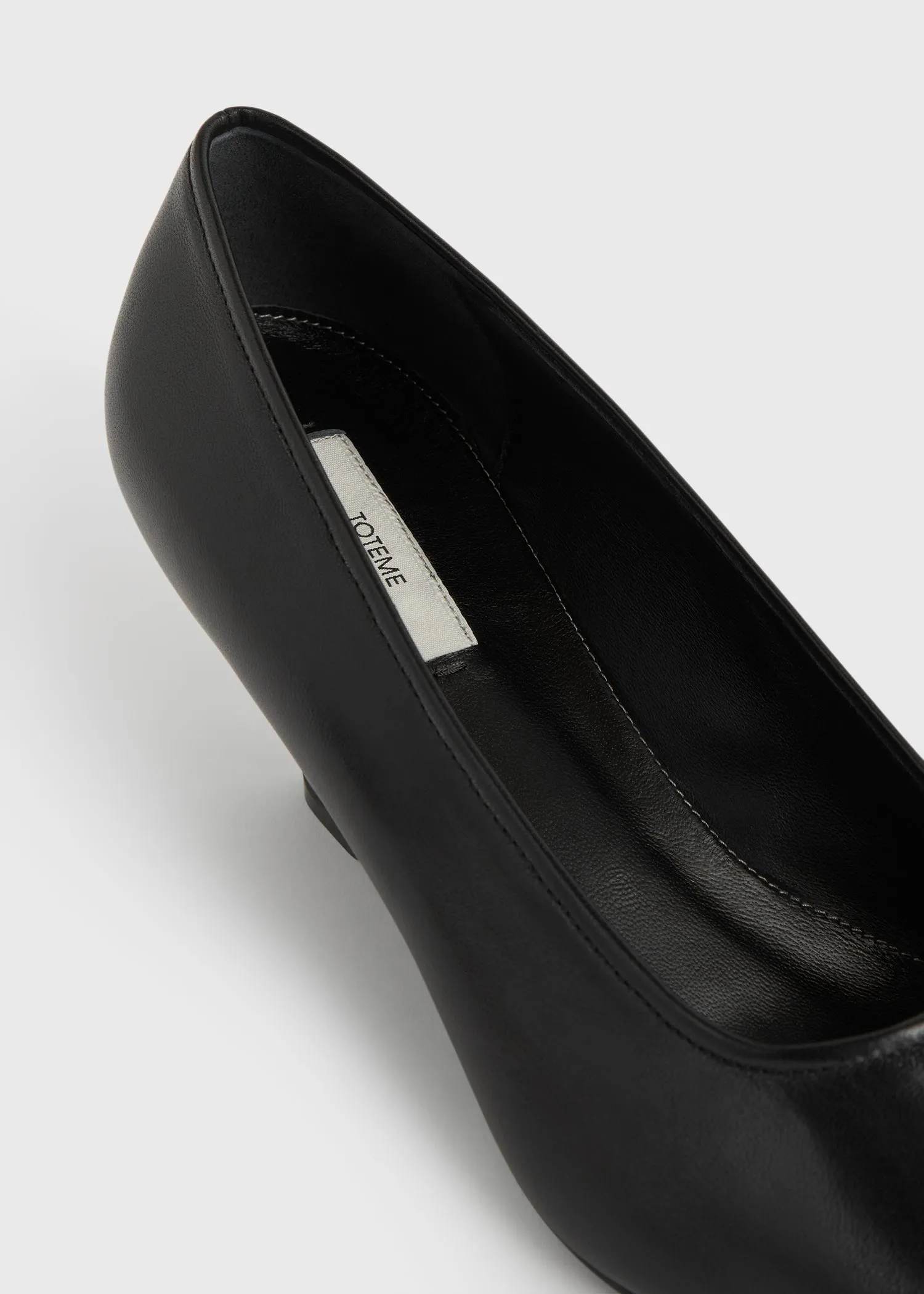 Sharp nappa wedge pumps black sold by Toteme product image thumbnail 5