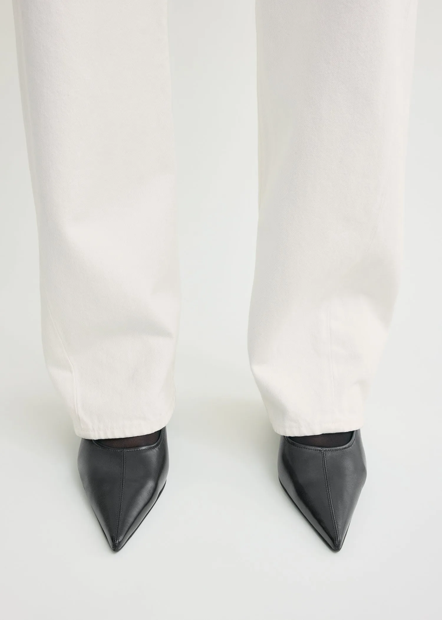 Sharp nappa wedge pumps black sold by Toteme product image thumbnail 2