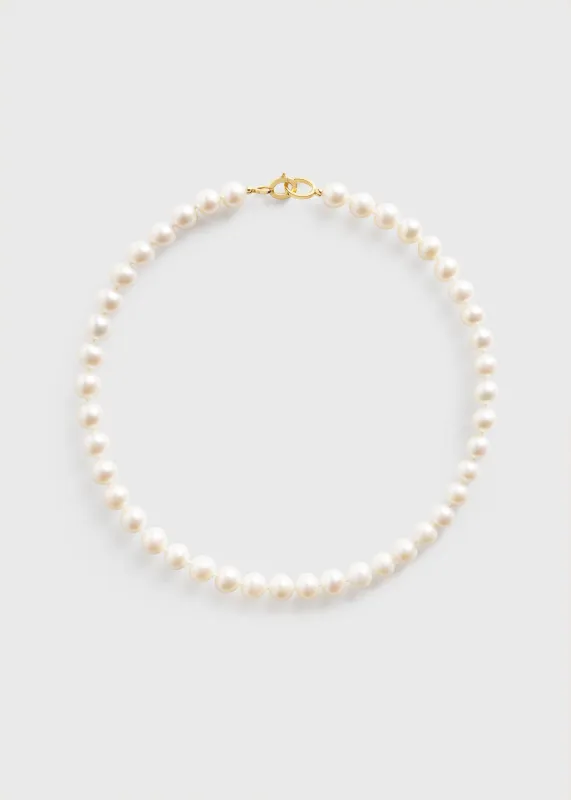 Infinity pearl choker white sold by Toteme