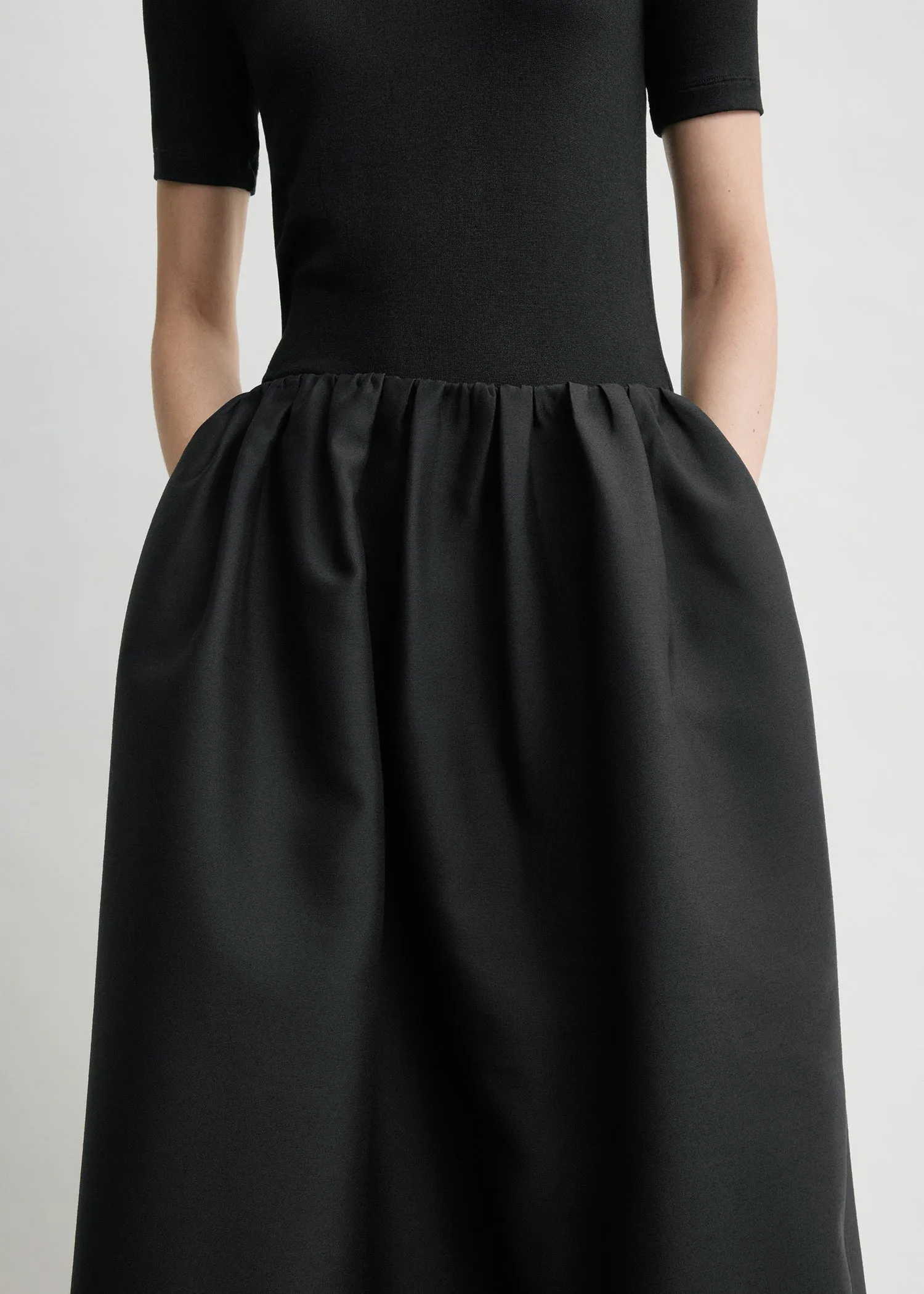 Gathered evening skirt black sold by Toteme product image thumbnail 4