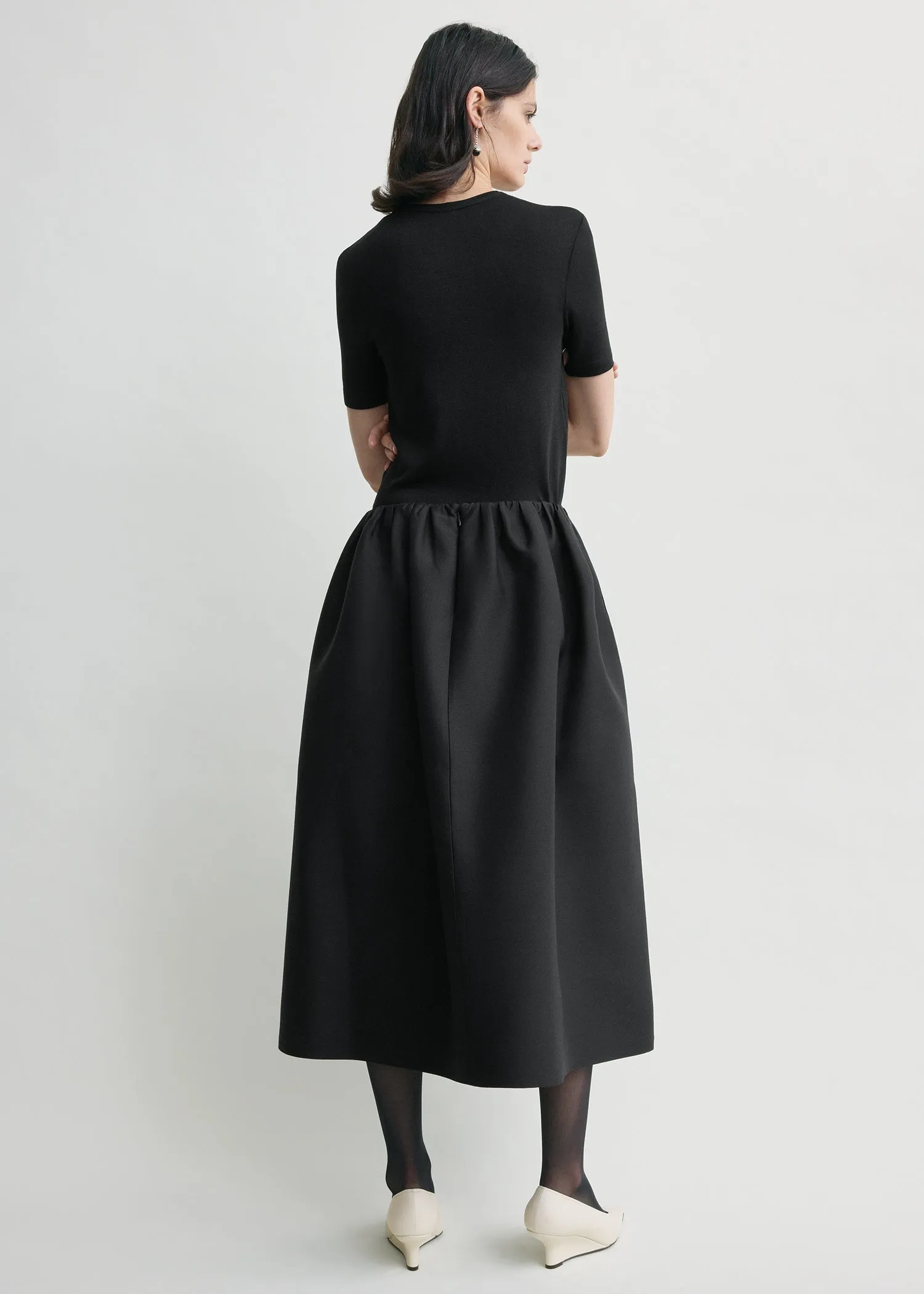 Gathered evening skirt black sold by Toteme product image thumbnail 3
