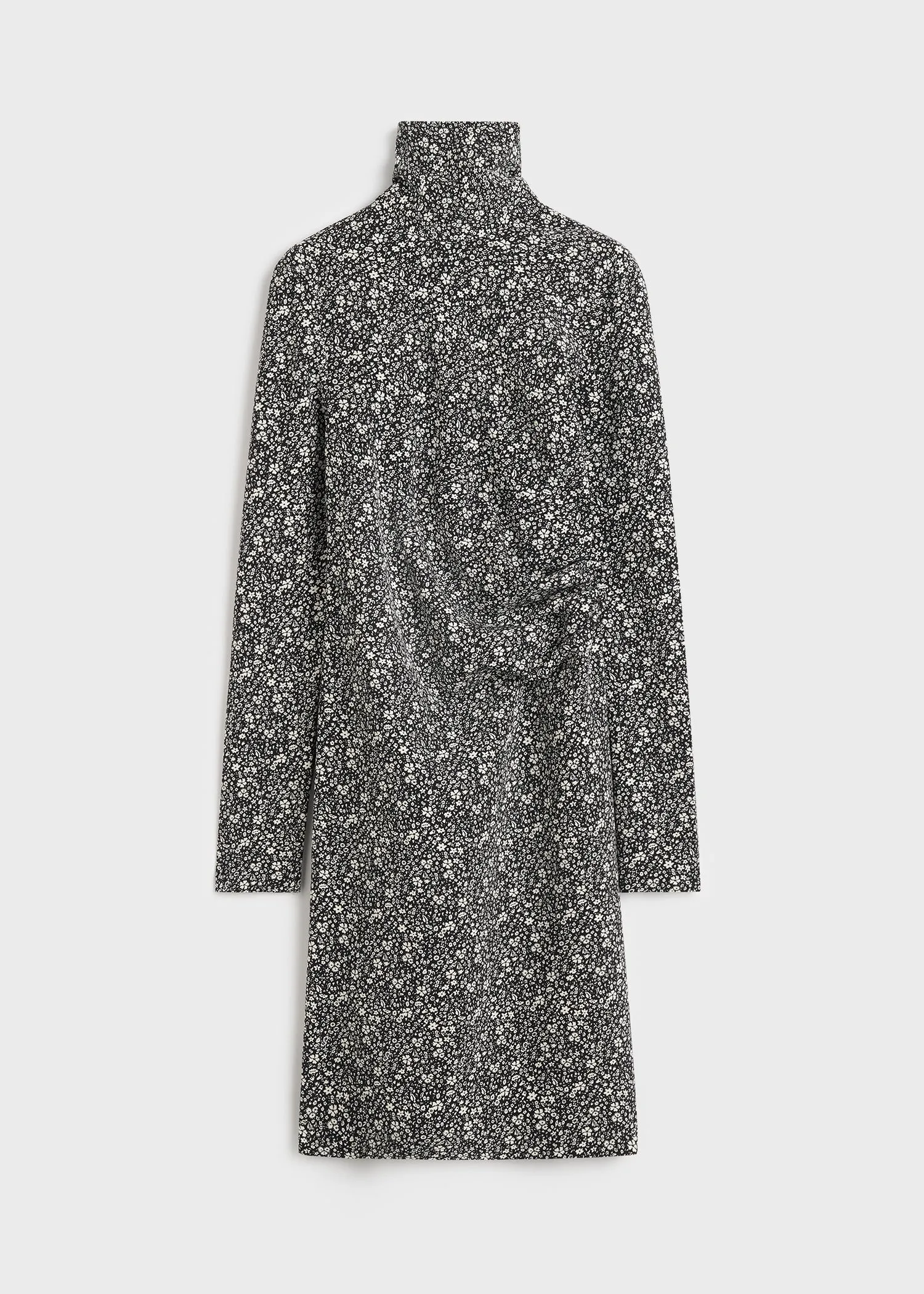 Floral twist dress black/white sold by Toteme product image thumbnail 5
