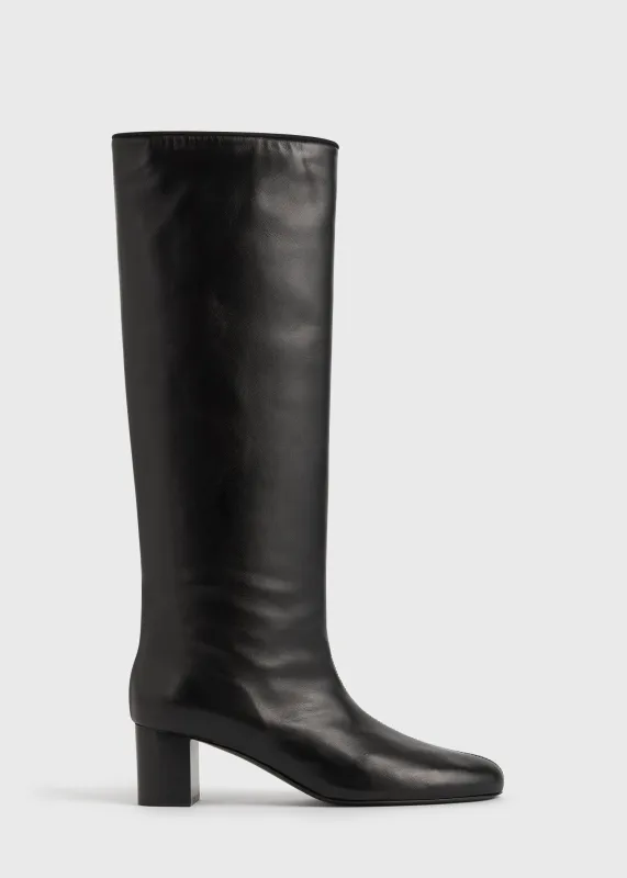 Downtown nappa knee-high boots black sold by Toteme
