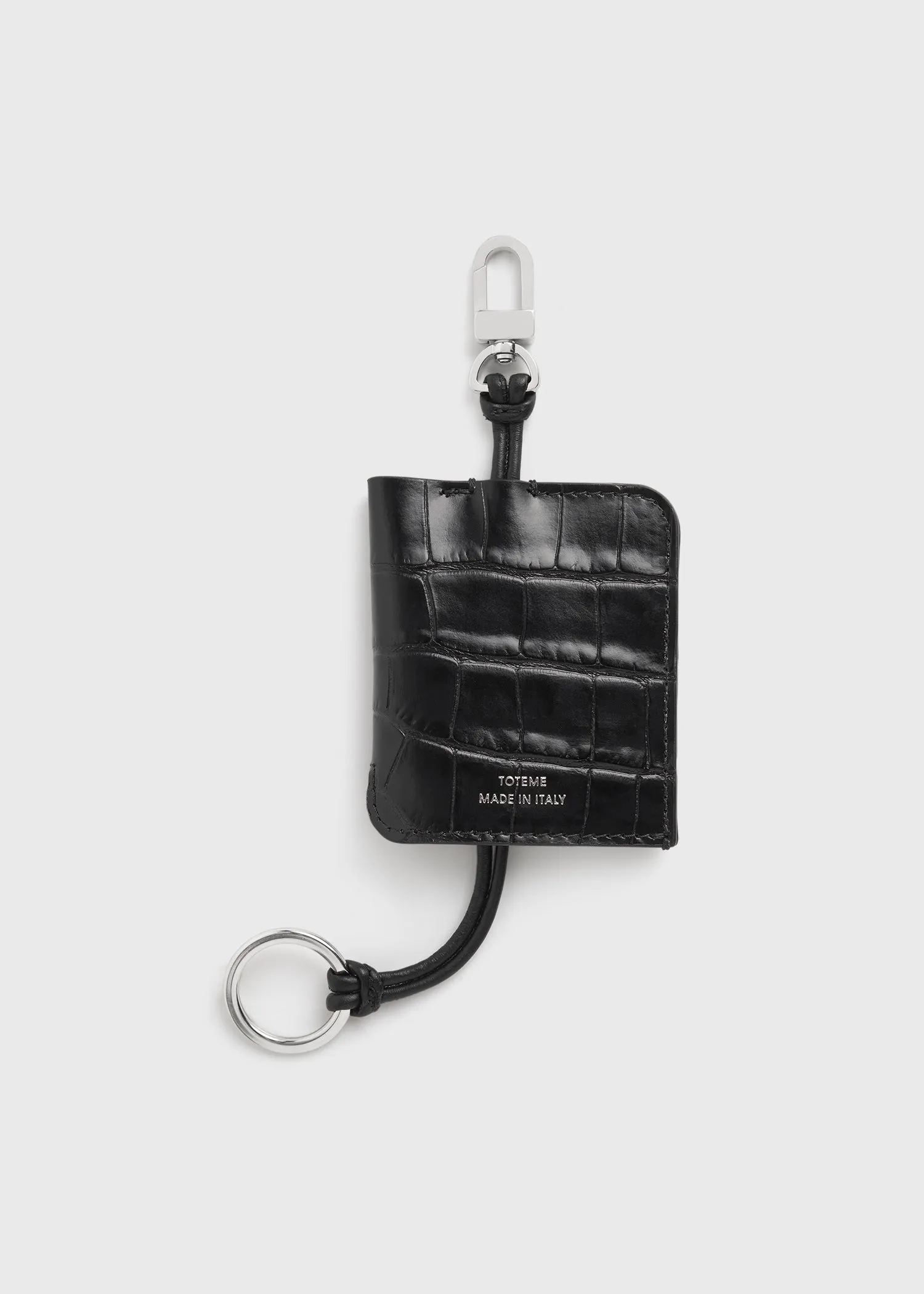 Croco-embossed keyring black sold by Toteme product image thumbnail 5