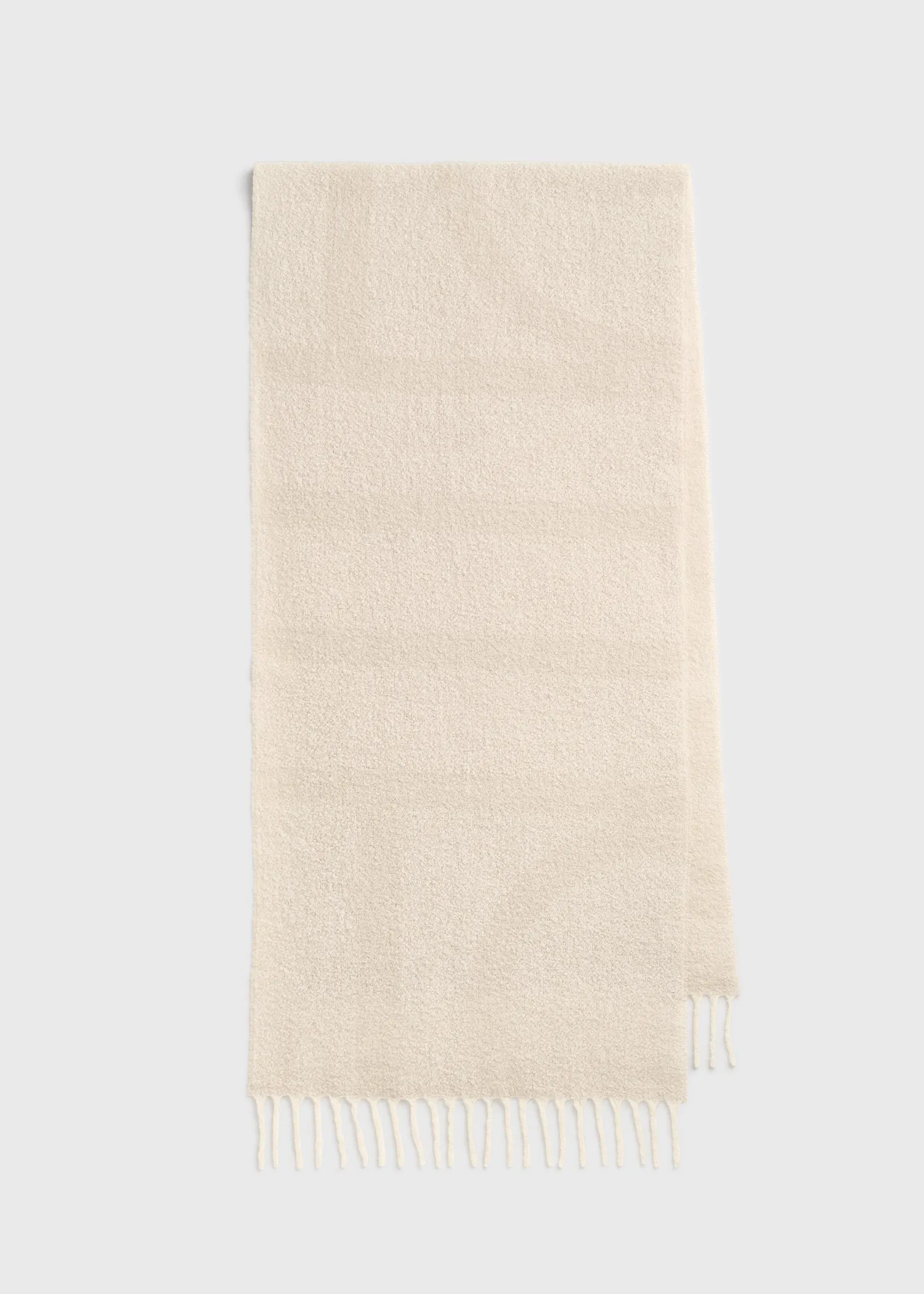 Monogram jacquard scarf ecru/white sold by Toteme
