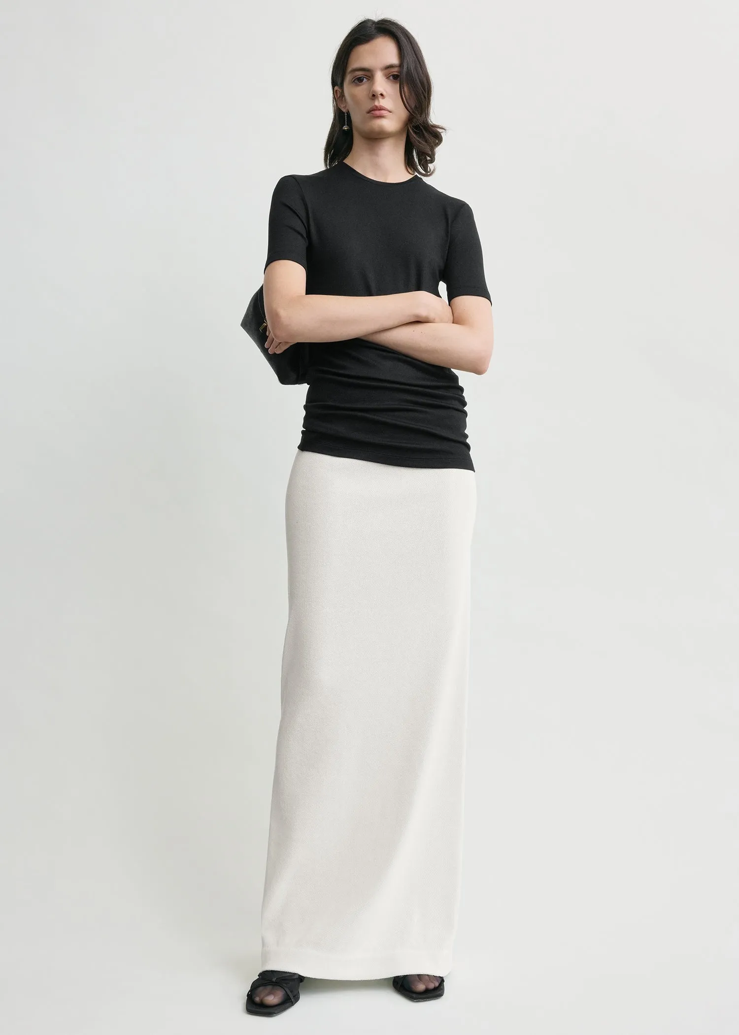 Sequin skirt white sold by Toteme