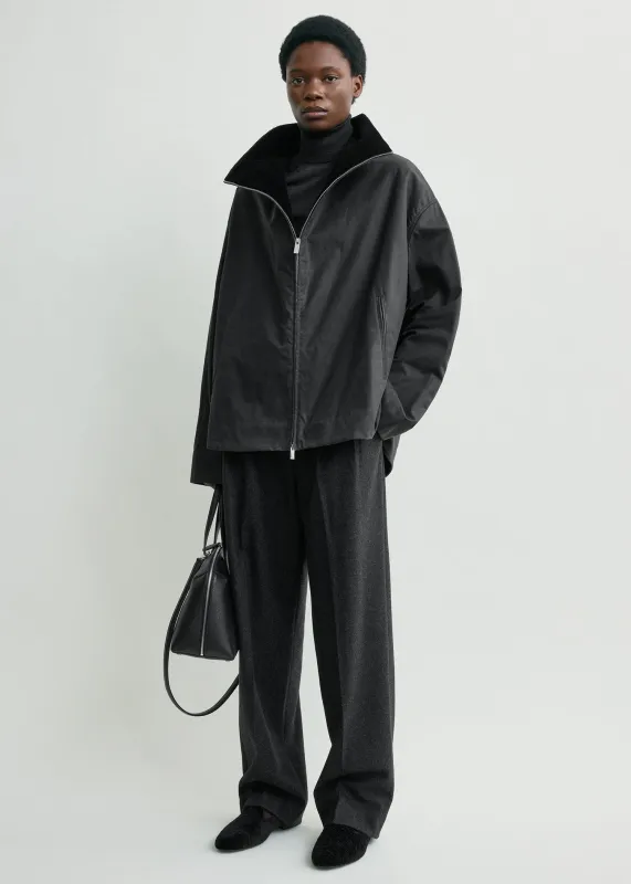 Zipped country jacket washed black made by Toteme
