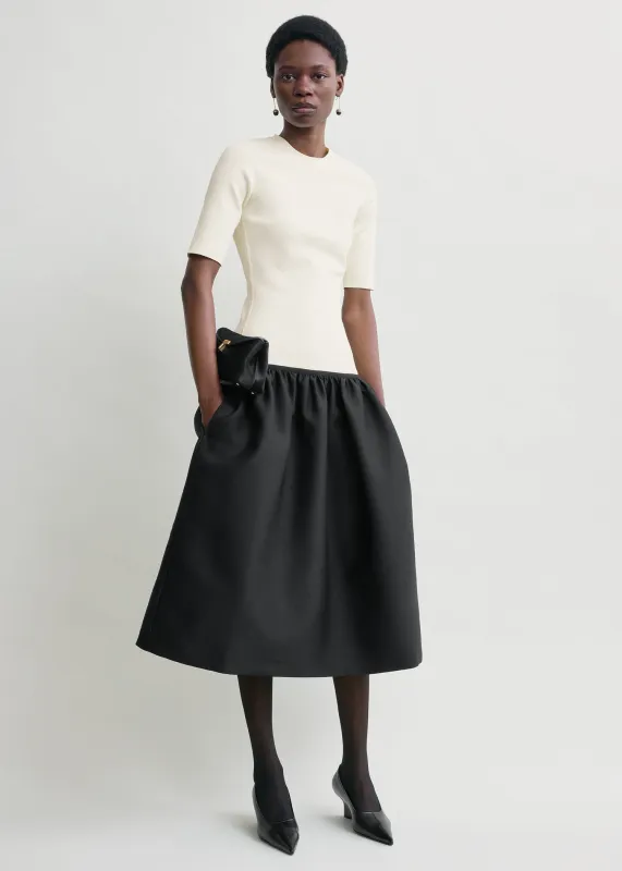 Twinflower tee dress ecru made by Toteme