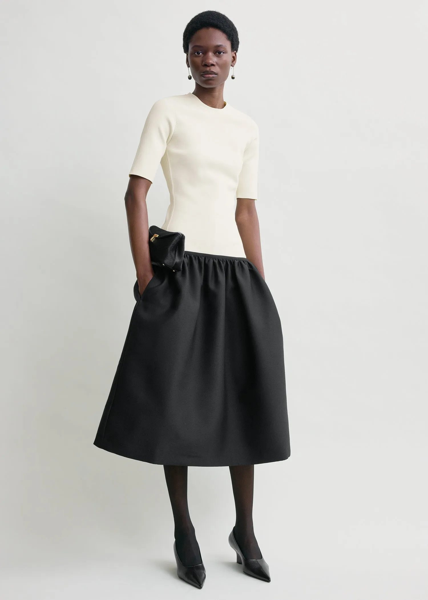 Twinflower tee dress ecru sold by Toteme