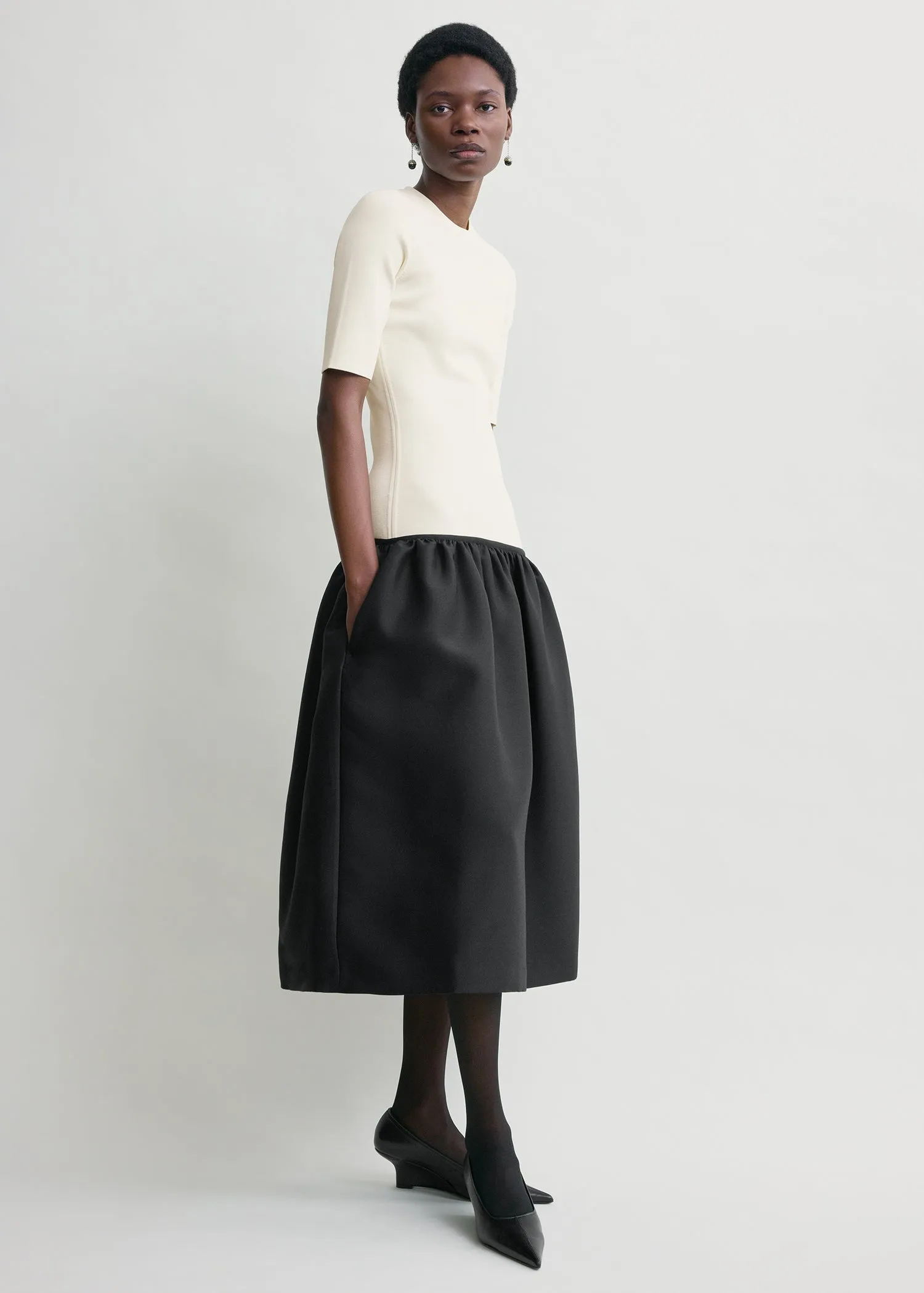 Twinflower tee dress ecru sold by Toteme product image thumbnail 2