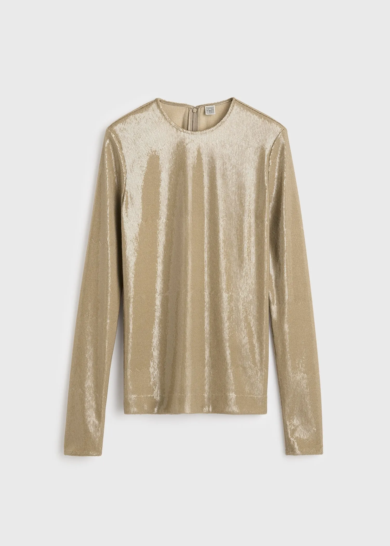 Sequin top latte sold by Toteme product image thumbnail 5